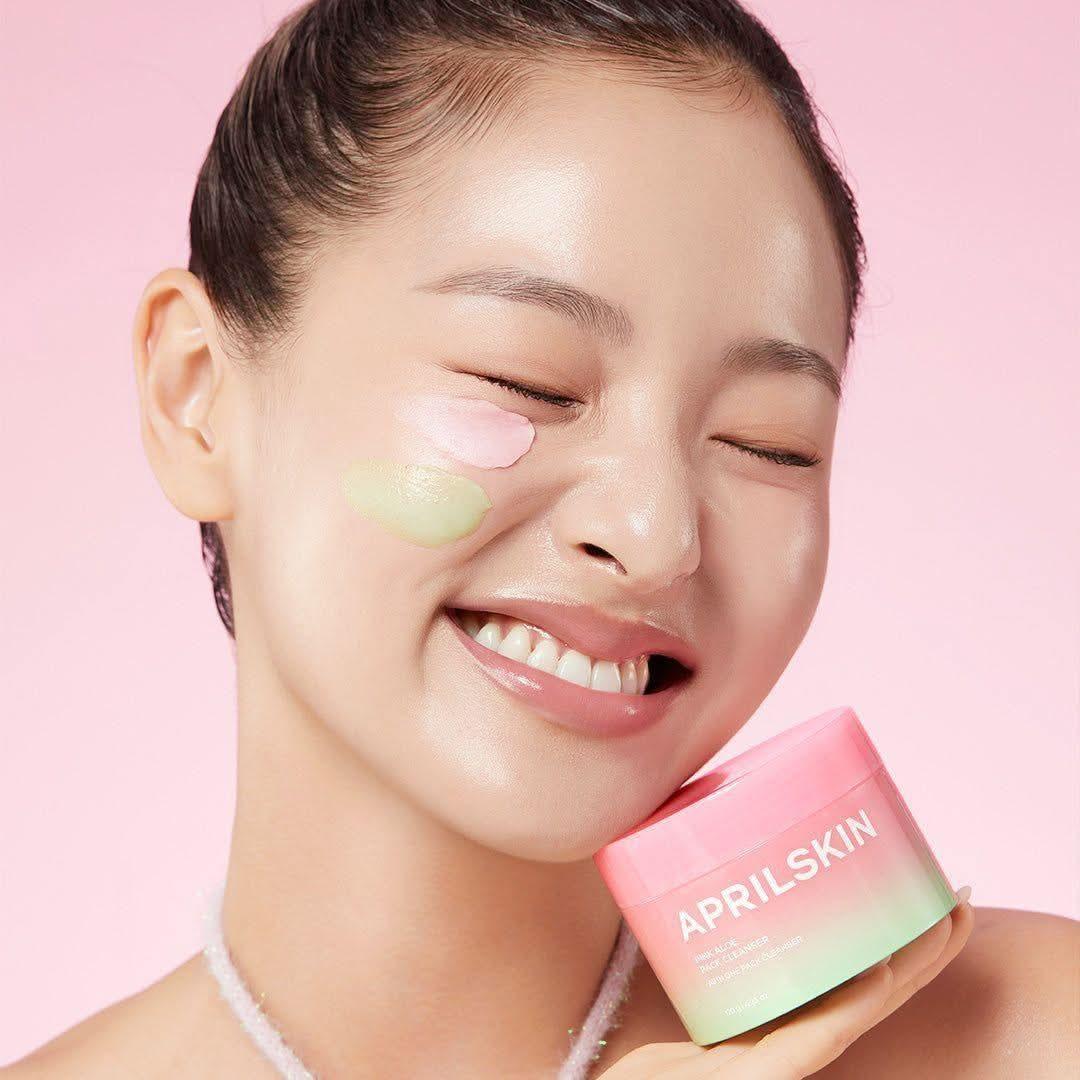 APRILSKIN Pink Aloe Mask - to - Foam Soothing Cleanser 120g - Glam Global UKAPRILSKIN