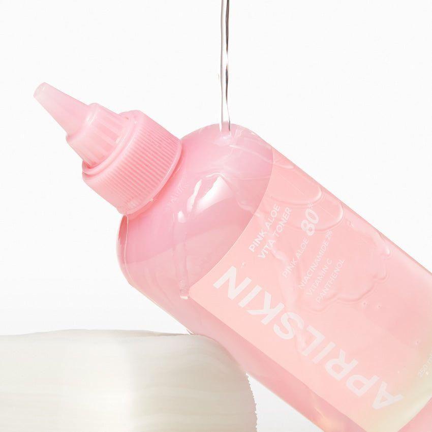 APRILSKIN Pink Aloe Vitamin C Soothing & Brightening Toner 250ml - Glam Global UKAPRILSKIN