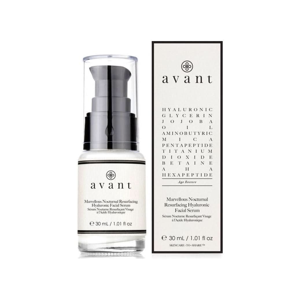 Avant Skincare Marvellous Nocturnal Resurfacing Hyaluronic Facial Serum - 30ml - Glam Global UKAvant Skincare