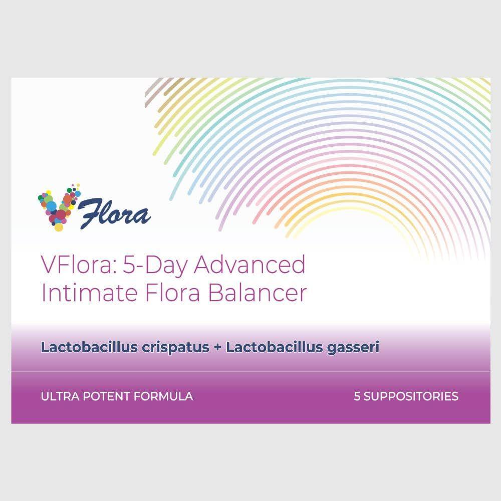 VagiBiom VFlora: 5-Day Advance Intimate Flora Balancer – 5 Suppositories | pH Balance & Vaginal Health Support