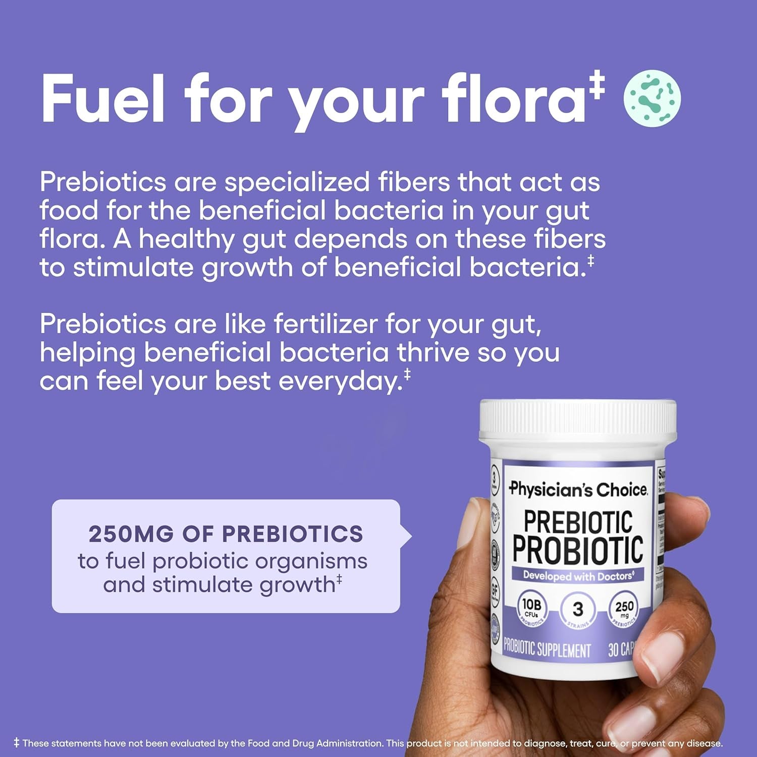 Physician's Choice Prebiotic & Probiotic – Multi-Strain Formula for Gut Health & Digestive Balance | 30 Capsules