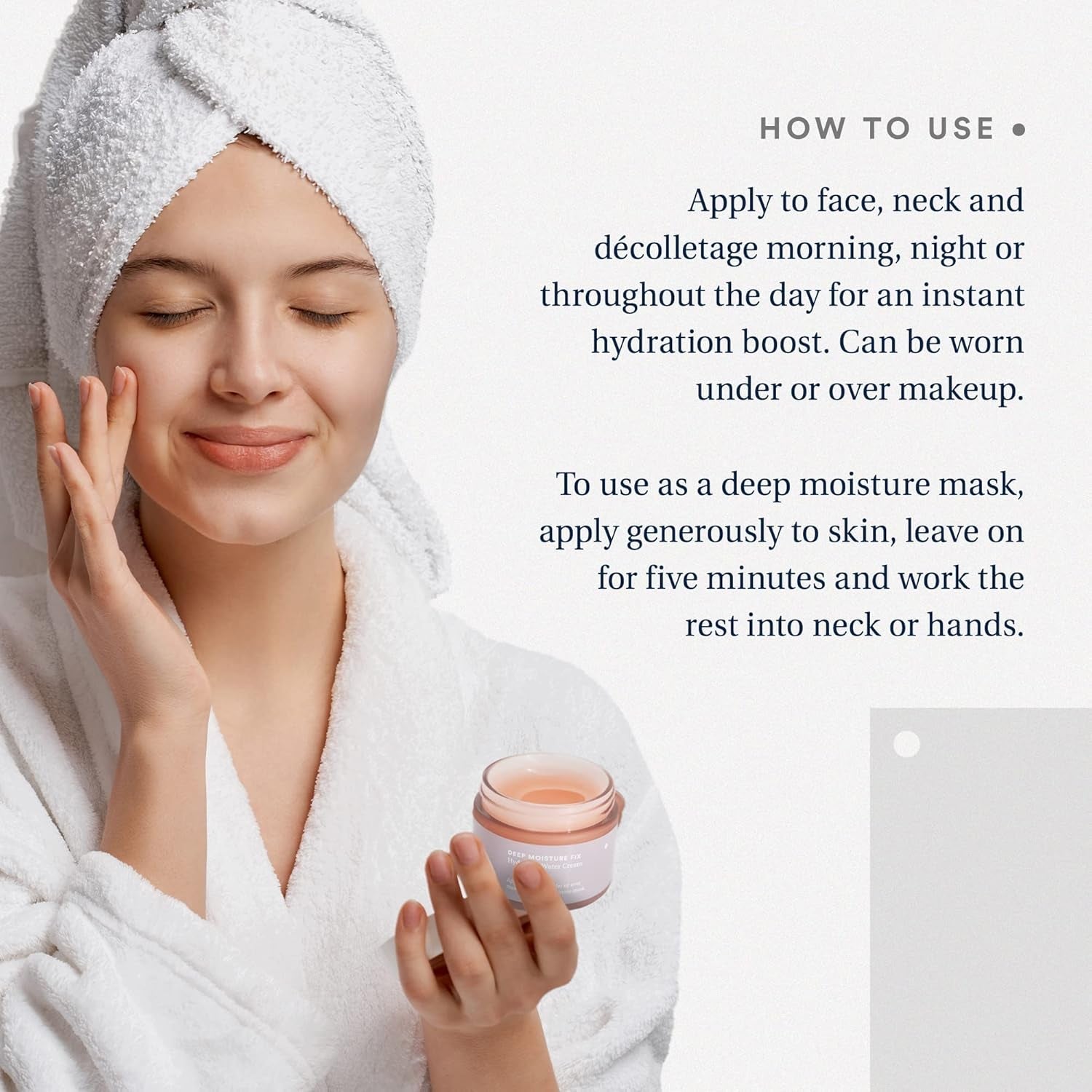 Care Skincare Deep Moisture Fix Hydrating Water Cream – 50ml | Lightweight Gel Cream for All-Day Hydration & Radiance