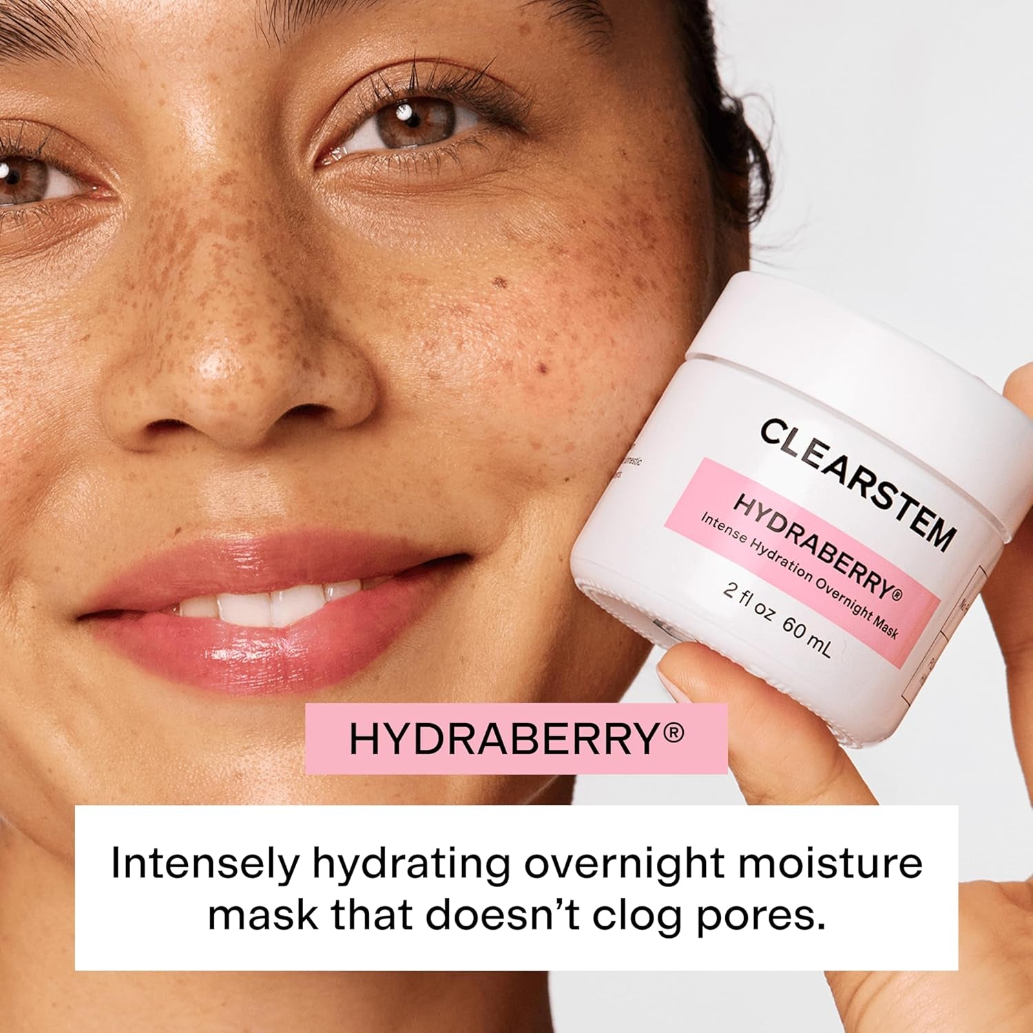 CLEARSTEM HYDRABERRY Hydrating Face Mask for Women - Night Mask for Sleeping for Women with Ceramides, Arnica & Magnesium PCA - Overnight Mask for Evening Hydration to Nourish & Protect Skin Barrier