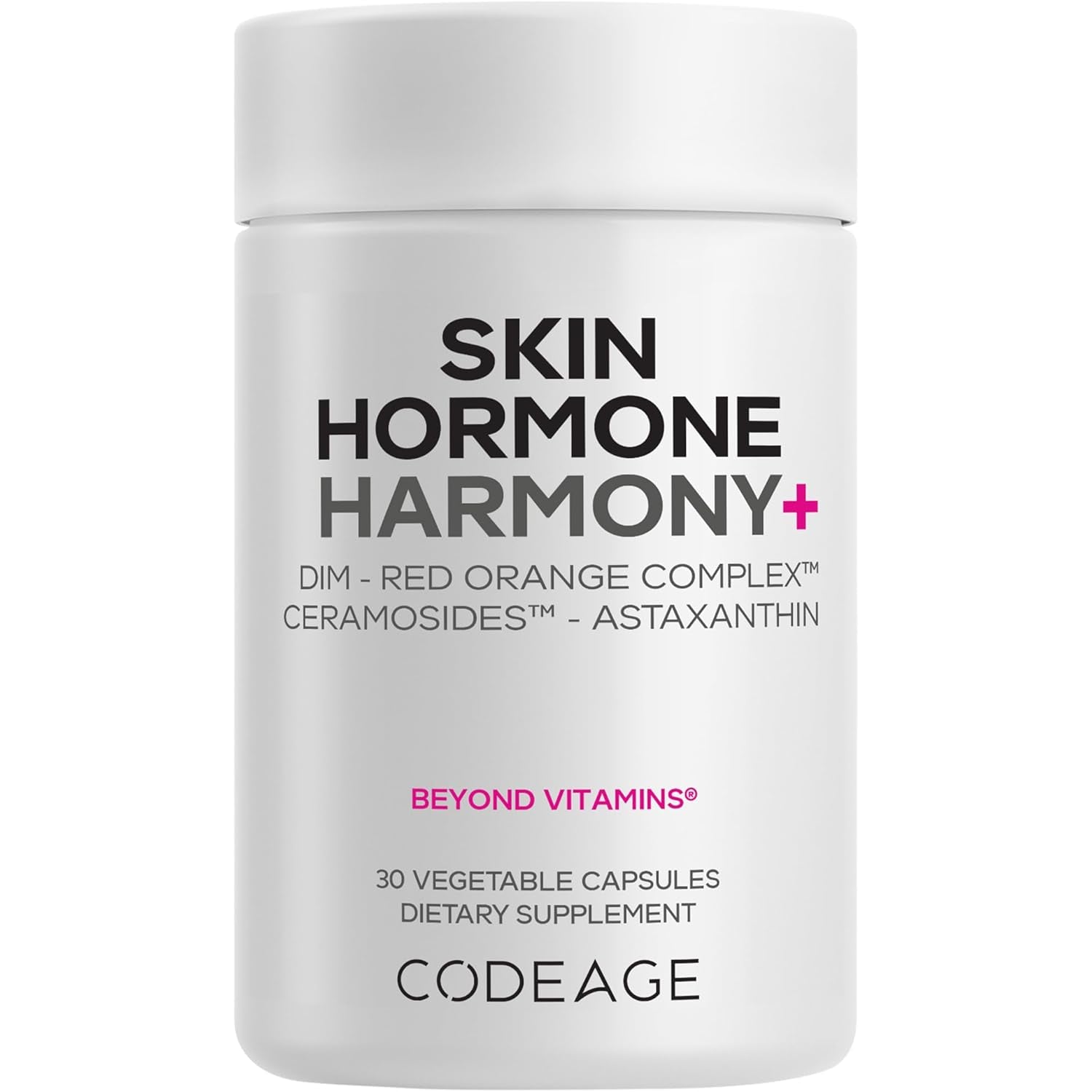Codeage Skin Hormone Harmony+ supplement, 30 capsule bottle