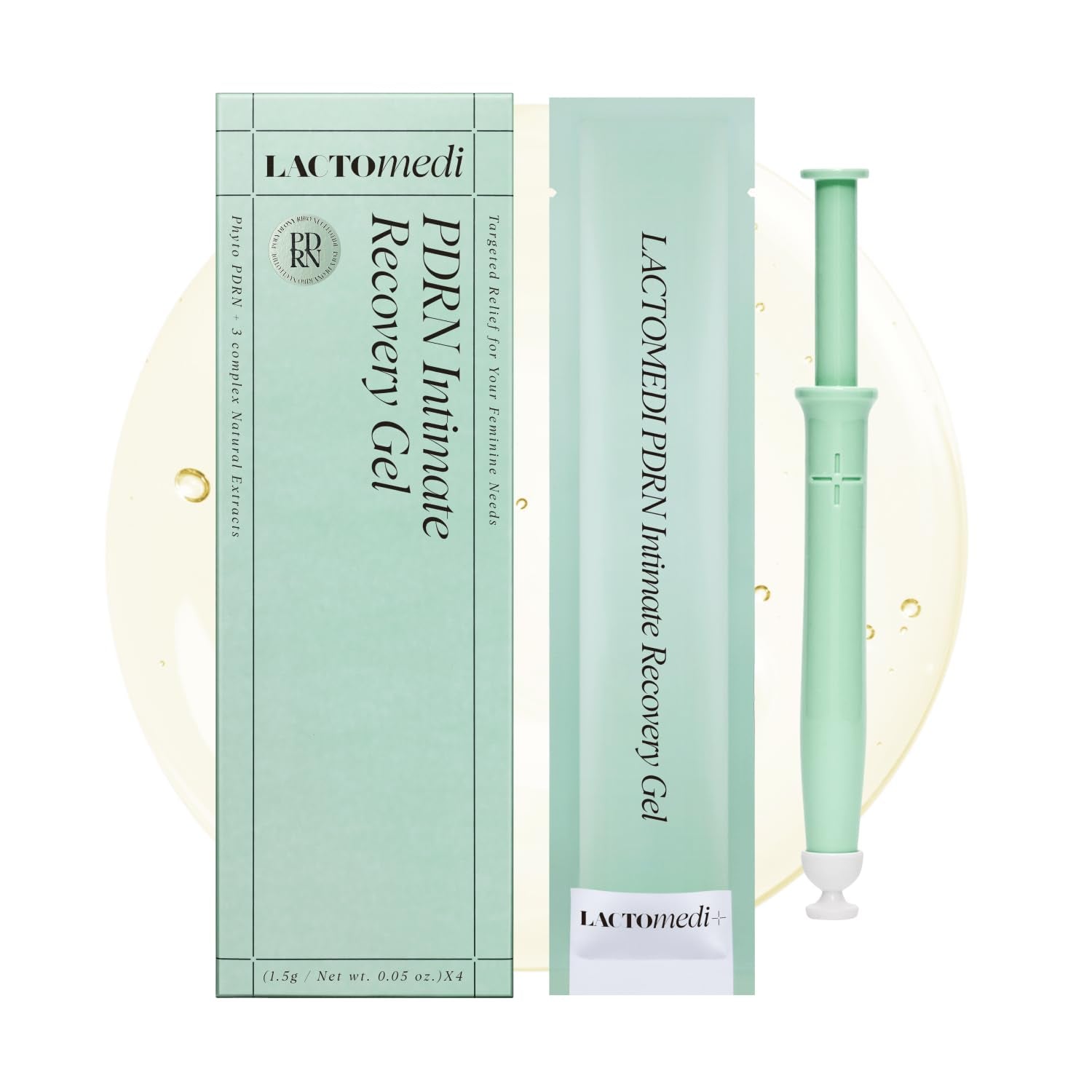 LACTOMEDI PDRN Intimate Recovery Gel – 4 Pack | Vegan Phyto-PDRN Vaginal Moisturiser for Elasticity & Firmness | pH Balanced Intimate Hydration