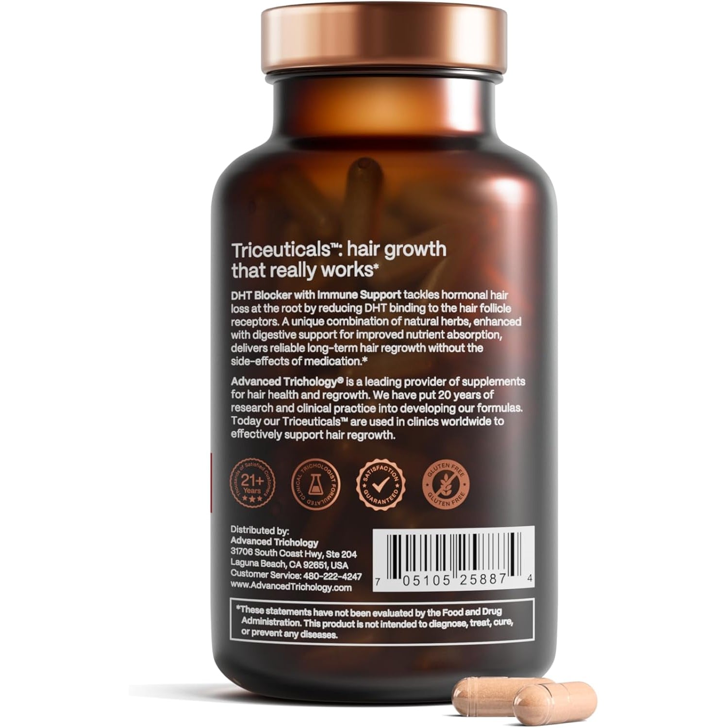 Advanced Trichology DHT Blocker Hair Supplement – Clinically Formulated for Genetic Hair Thinning in Men & Women
