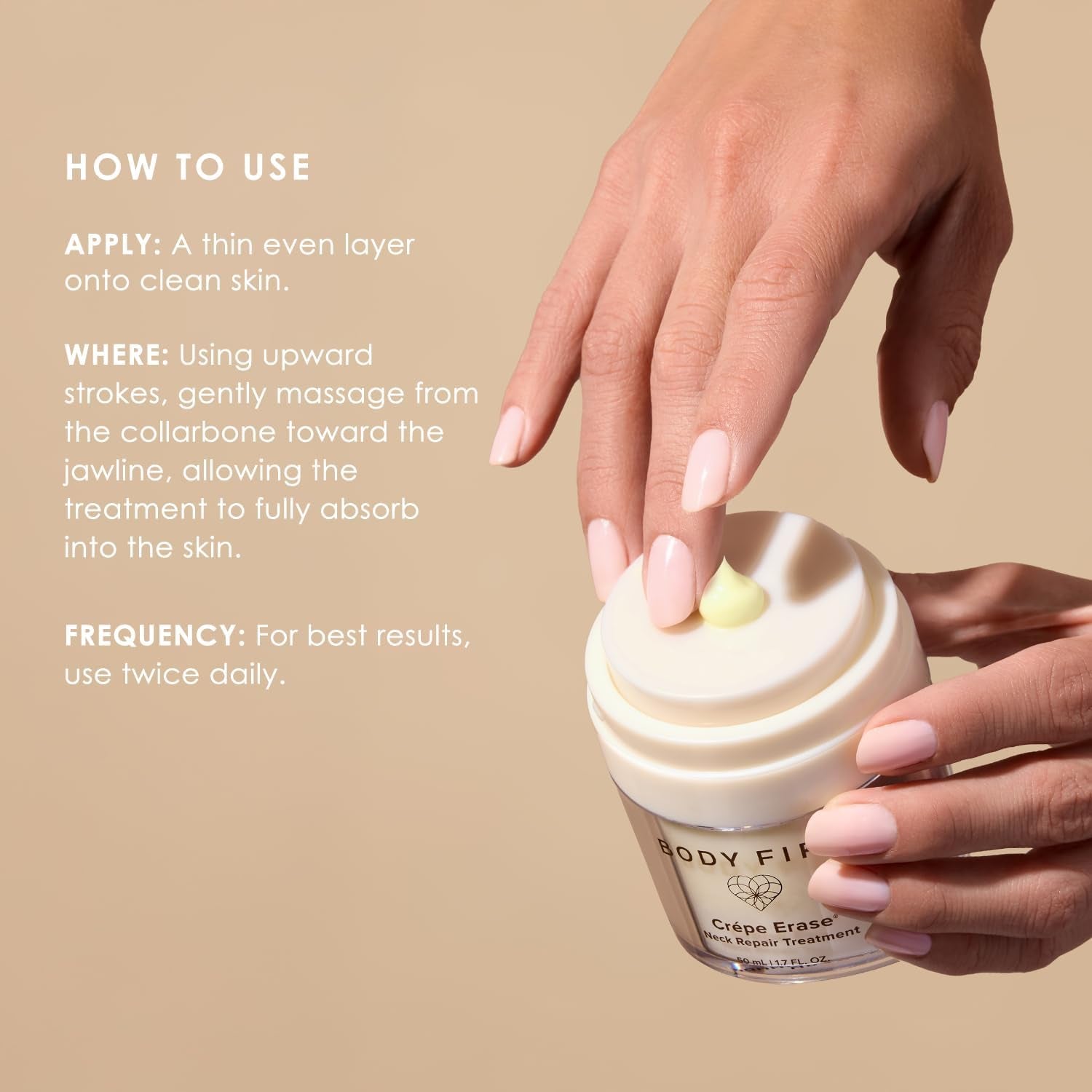 Crepe Erase Neck Repair Treatment – Retinol, Peptides & Squalane for Crepey Skin Firming & Elasticity | 50ml