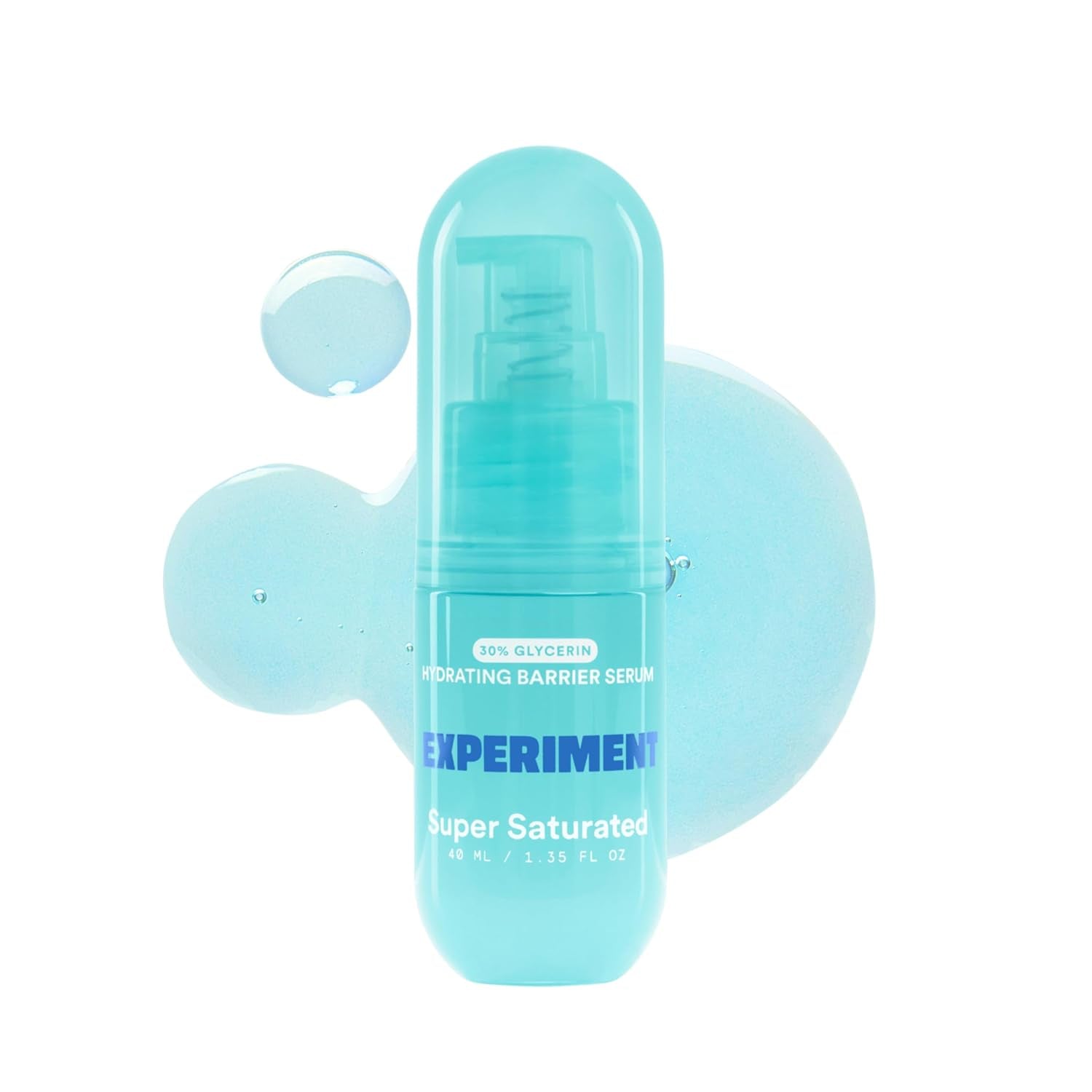 Experiment Super Saturated Ultra Hydrating Barrier Serum - 30% Glycerin, Polyglutamic Acid + Prickly Pear for Intensive Moisture, Plump + Dewy Skin, 1.35 FL OZ - Hydrating Serum for All Skin Types