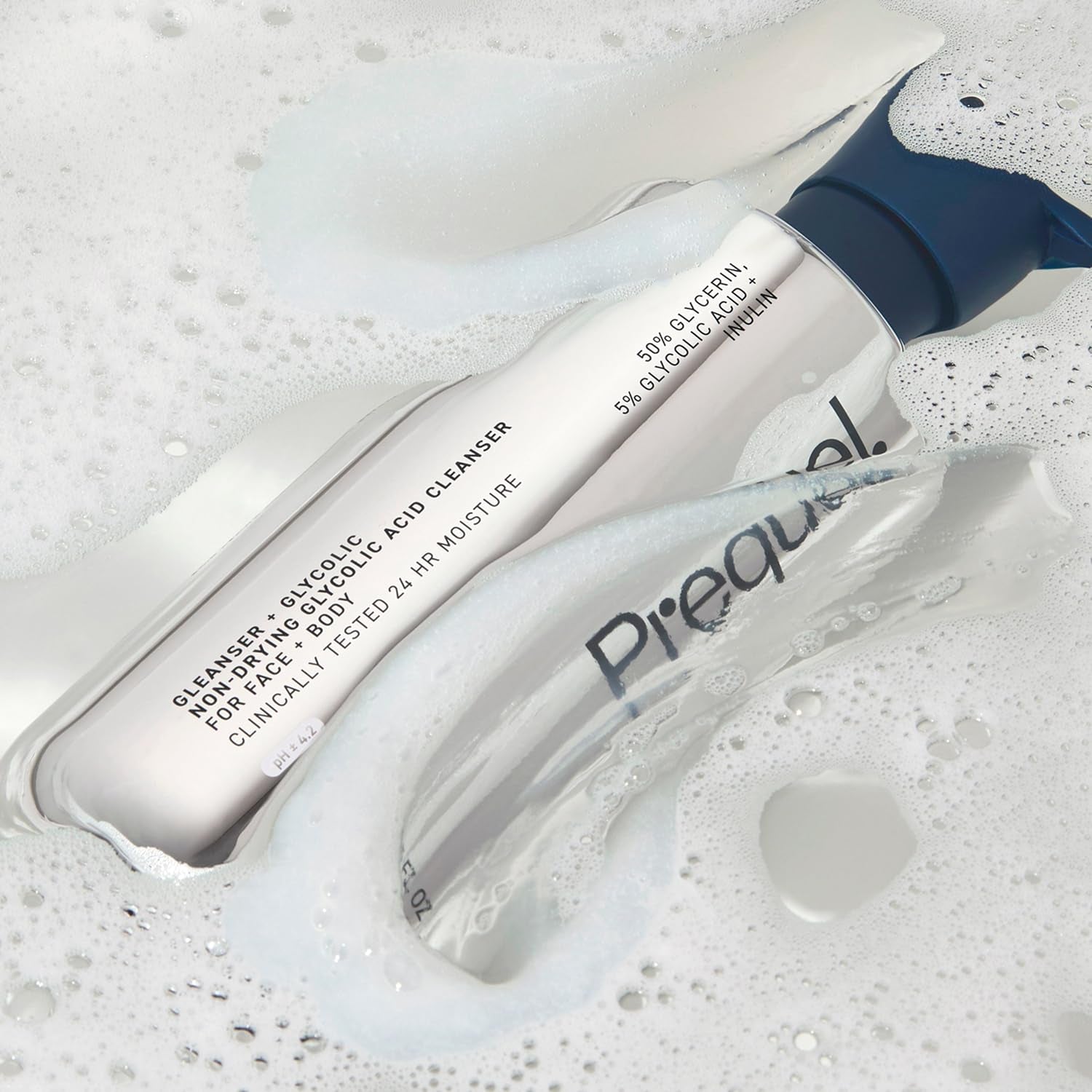 Prequel Glycolic Cleanser | 50% Glycerin Face + Body Wash, 13.5Oz 2-Pack | Unscented Glycolic Acid Face Wash with 50% Glycerin for Face and Body Cleansing, Leaving Skin Hydrated-Feeling after Rinse