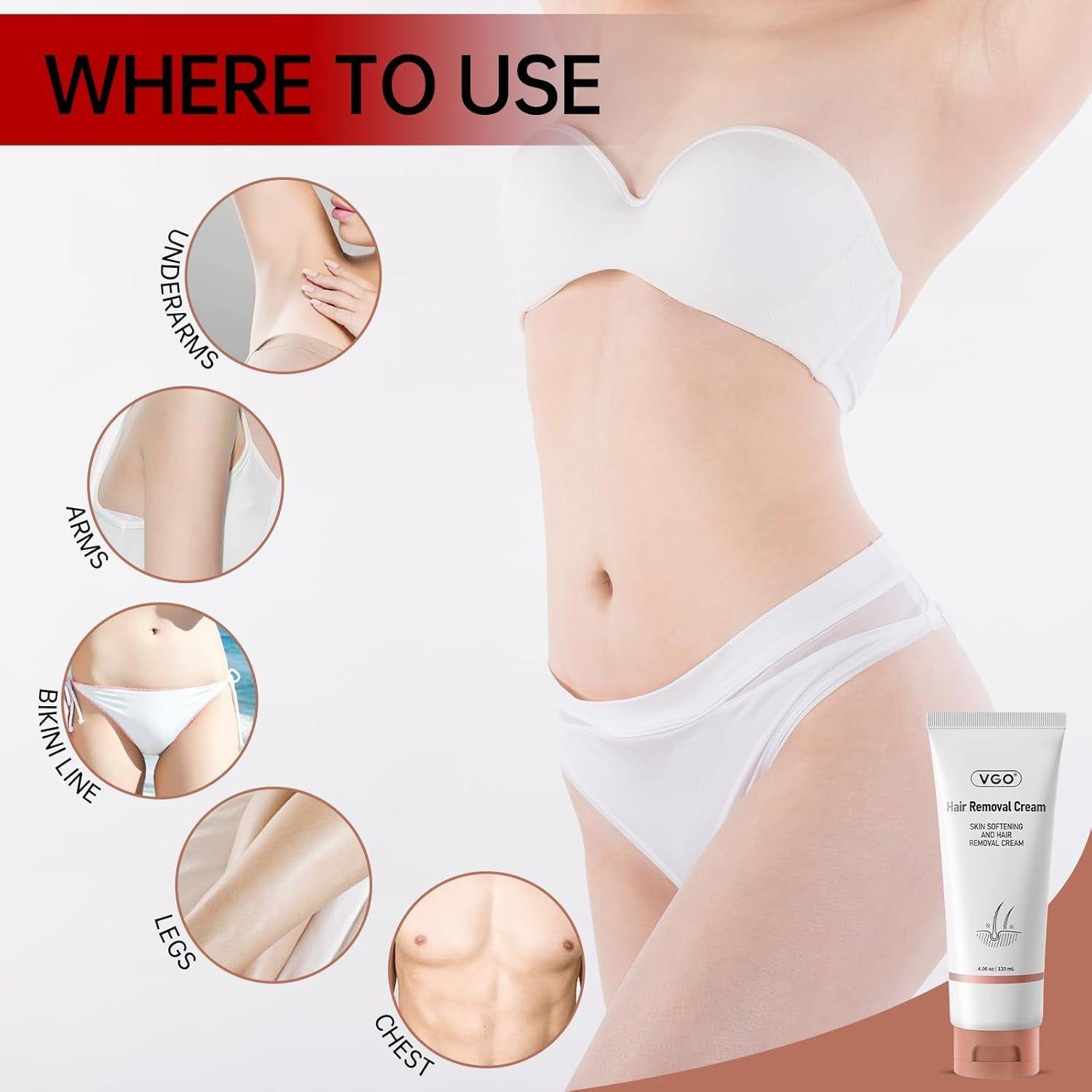 VGO Hair Removal Cream – 120ml | Fast, Gentle & Effective Hair Removal