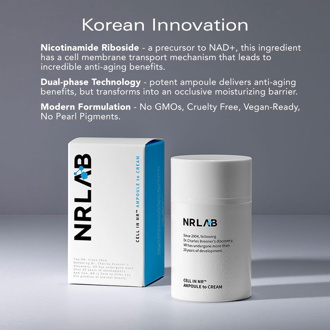 NR Lab Cell in NR™ Ampoule to Cream Formula – 45ml | Anti-Ageing Serum & Moisturiser for Glass Skin