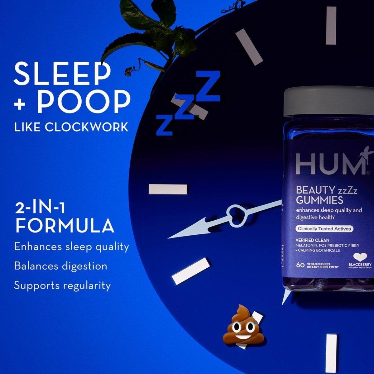 Hum Beauty zZzz Gummies - 60 Capsules - Glam Global UKHum