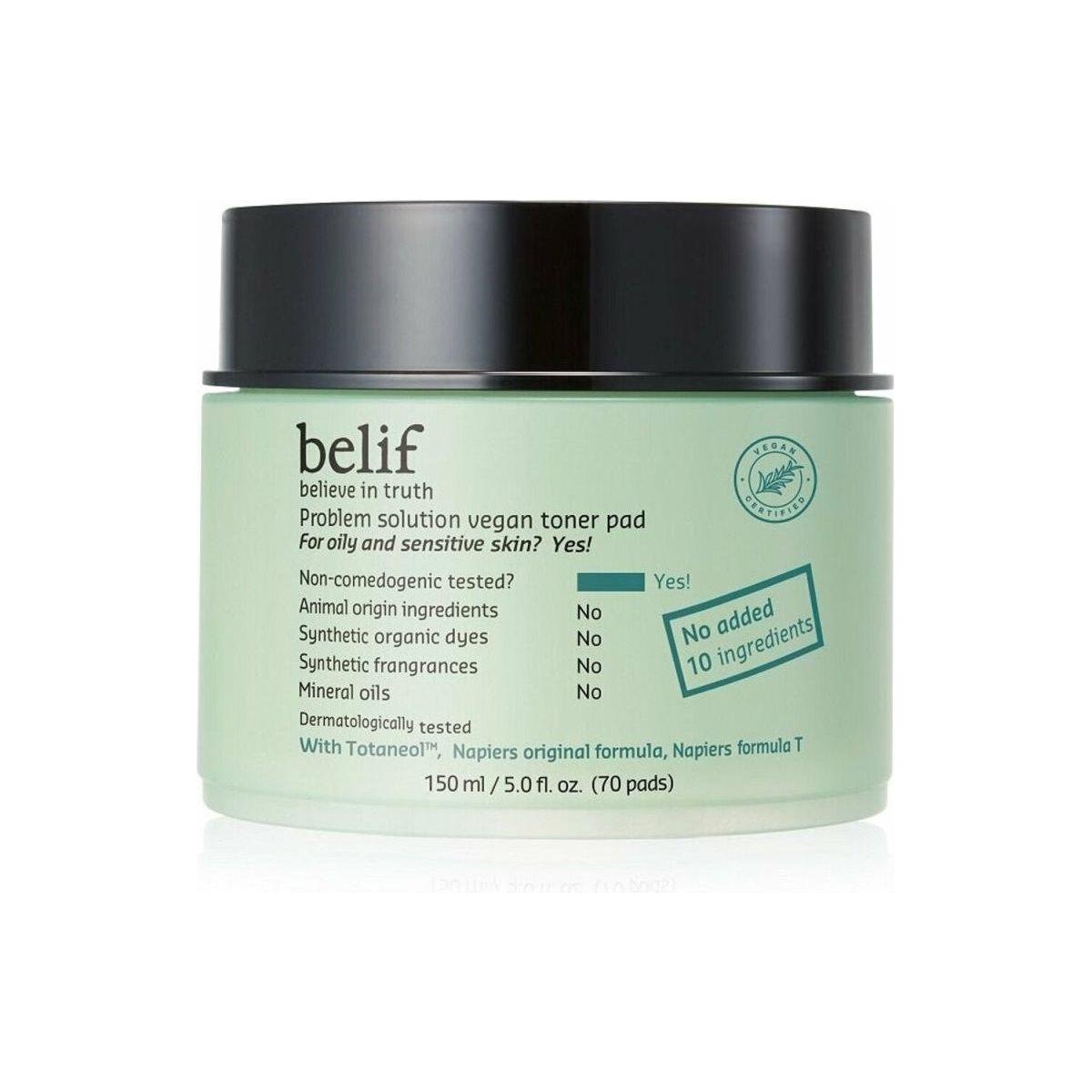 belif Problem Solution Vegan Toner Pad 150ml(70 pads) - Glam Global UKbelif