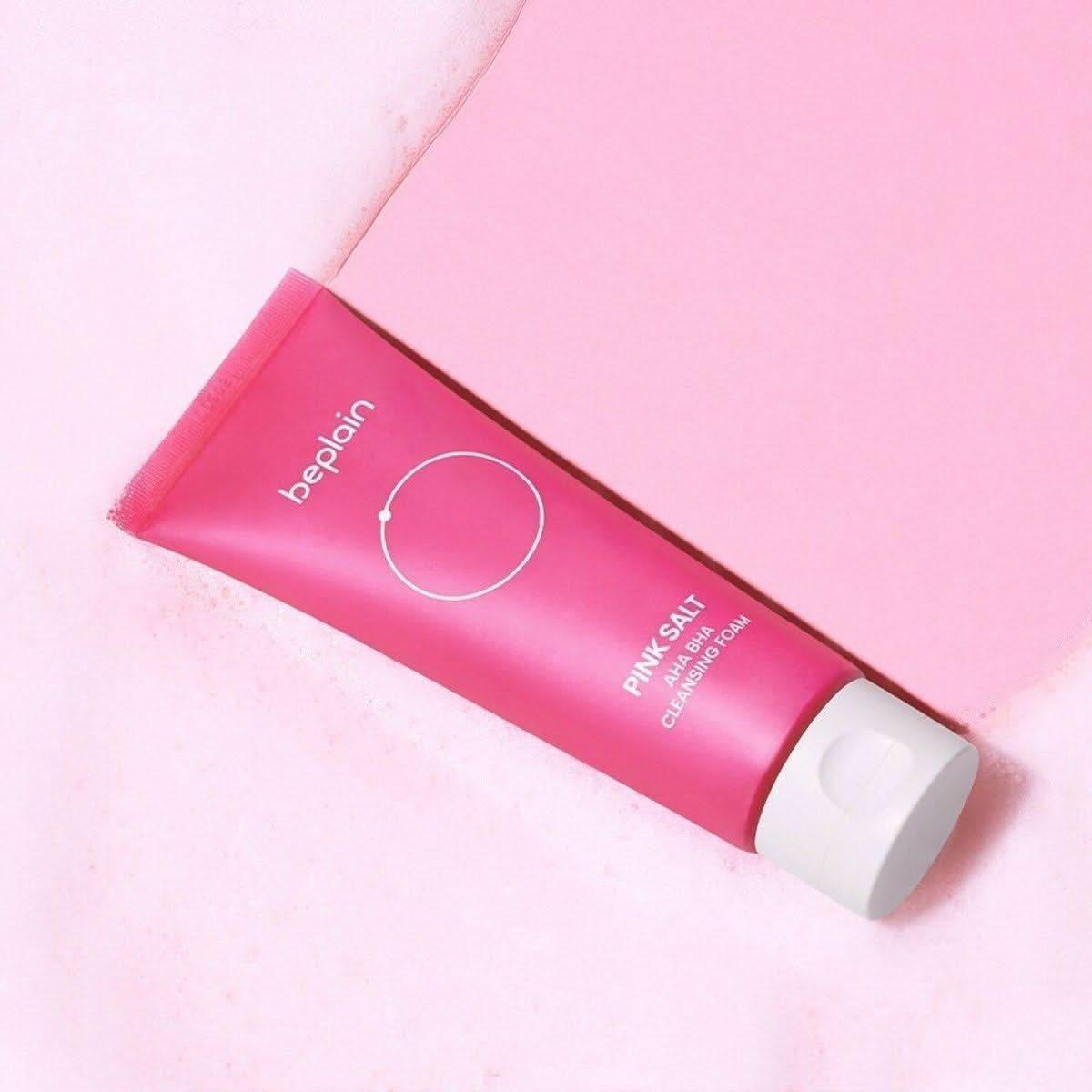 beplain Pink Salt AHA BHA Cleansing Foam 120ml - Glam Global UKbeplain