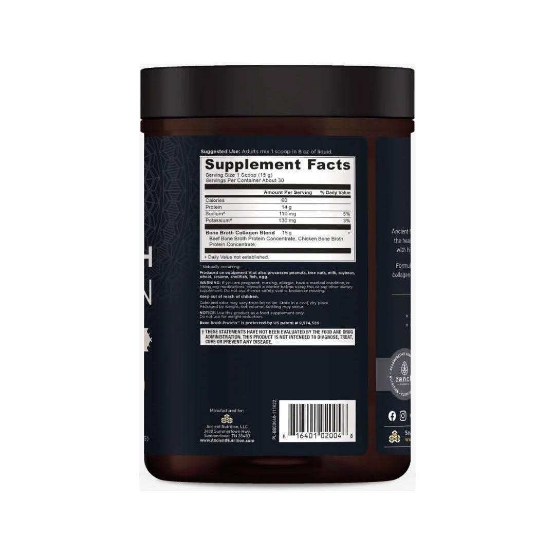 Ancient Nutrition Bone Broth Collagen - Pure 30 Servings - Glam Global UKAncient Nutrition