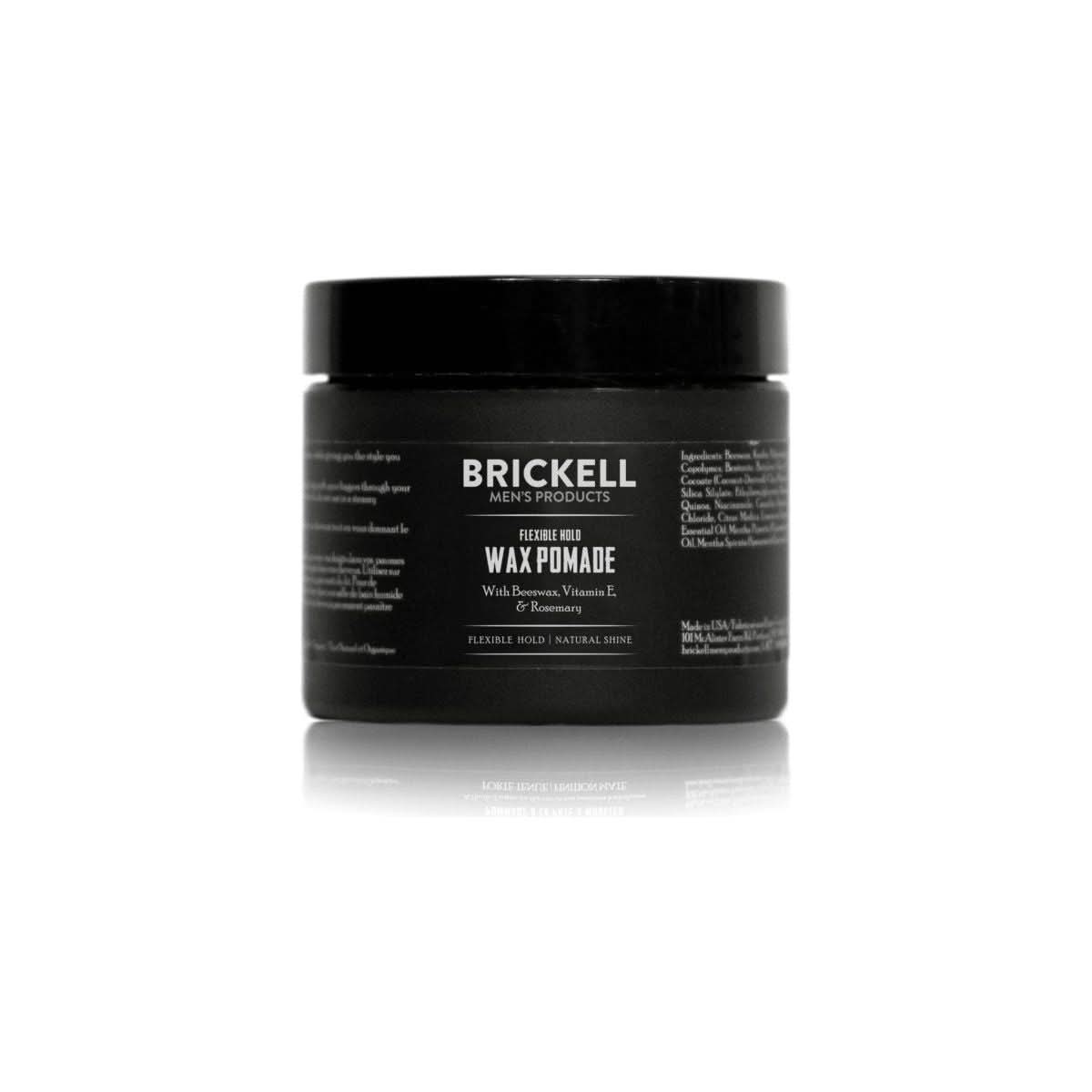 Brickell Flexible Hold Wax Pomade - 59ml - Glam Global UKBrickell