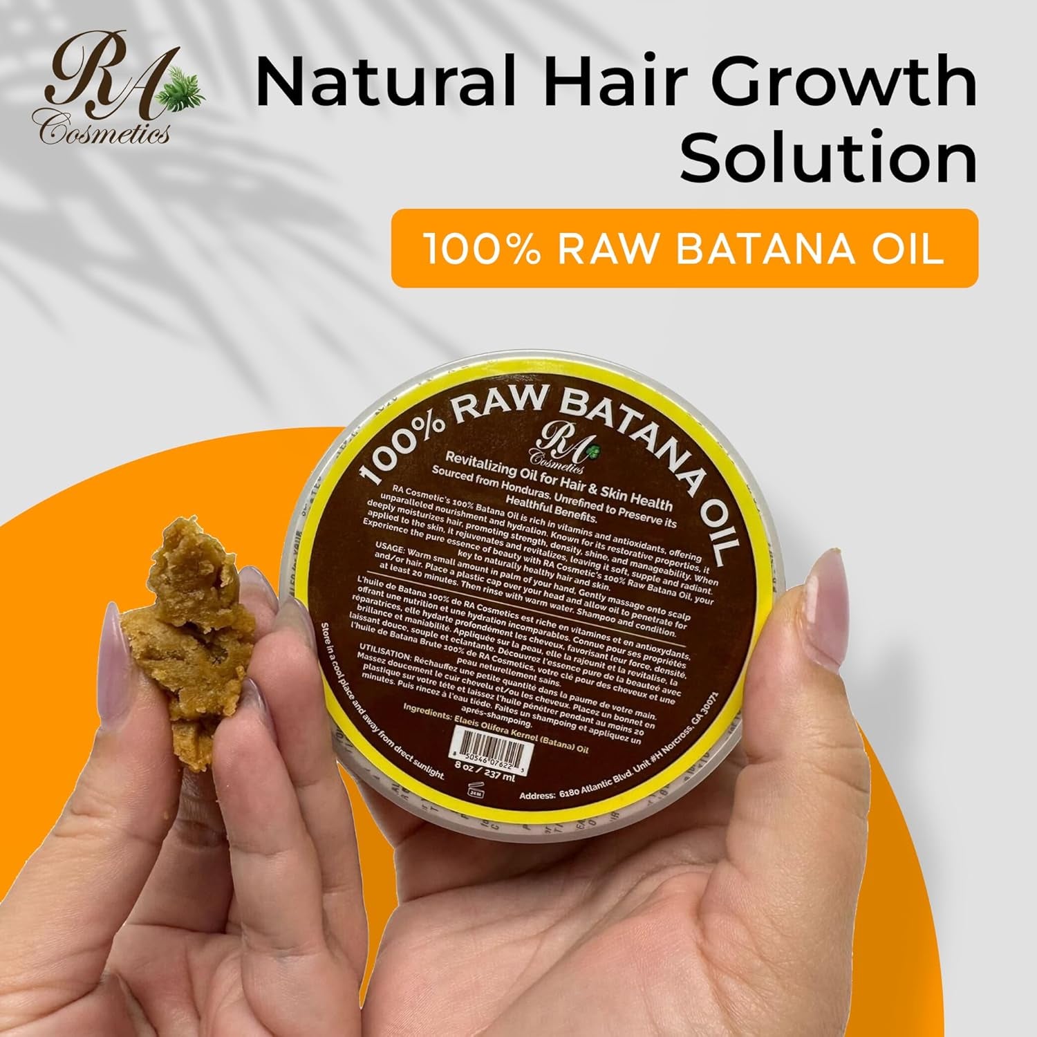 RA COSMETICS 100% Natural Unrefined Batana Hair Oil - 240ml