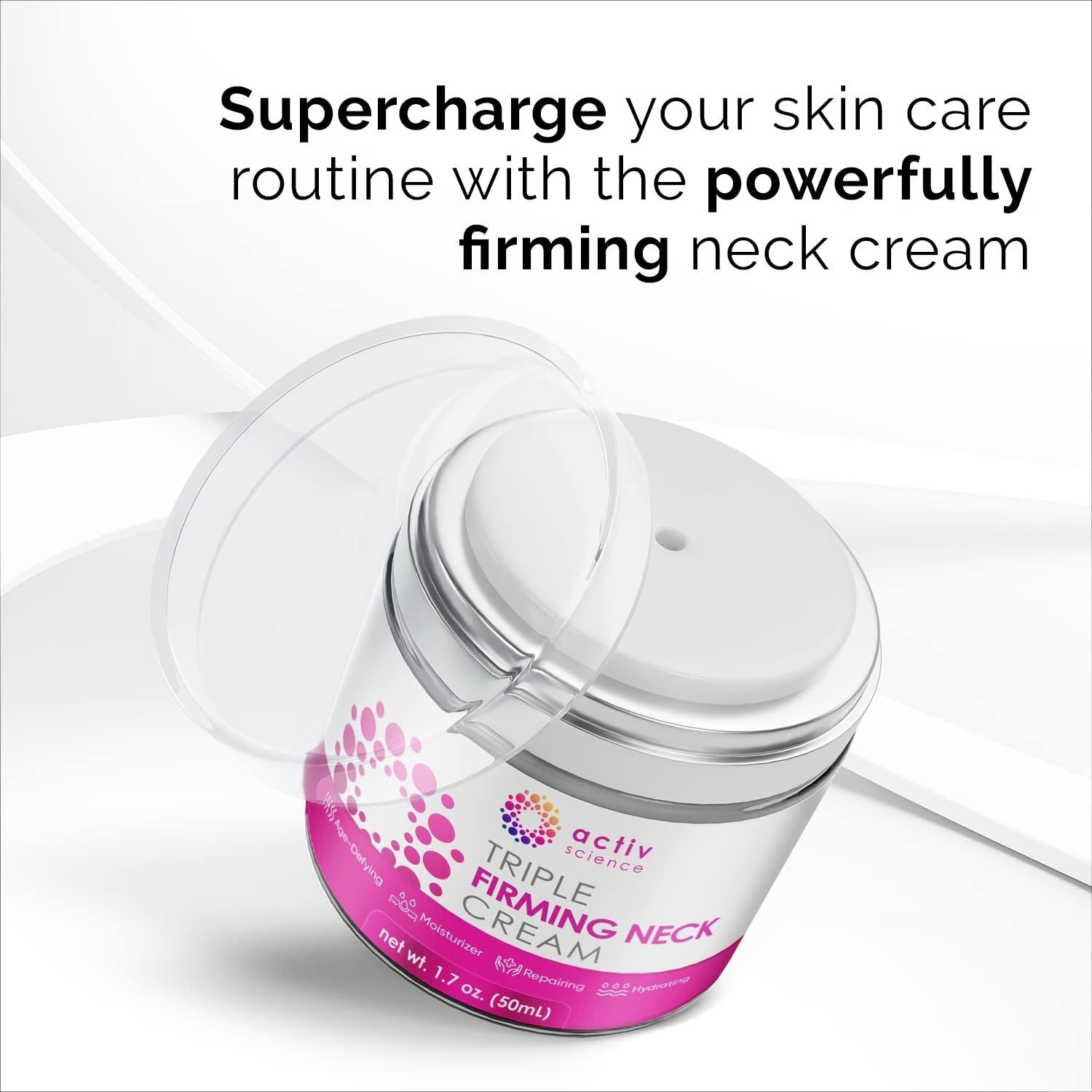 ACTIVSCIENCE Triple Firming Neck Cream – 50ml | Retinol, Collagen & Hyaluronic Acid
