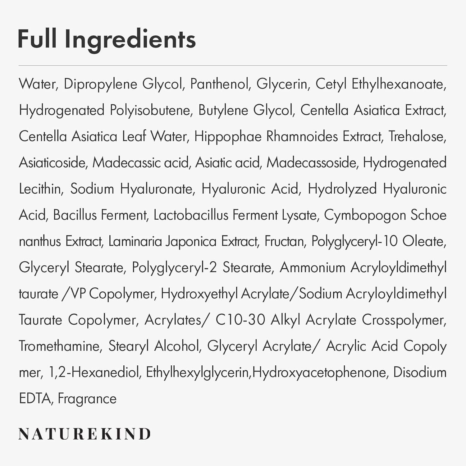 NATUREKIND Cica Panthenol Cream – 150g | Deep Hydration & Skin Barrier Repair for Dry, Sensitive Skin