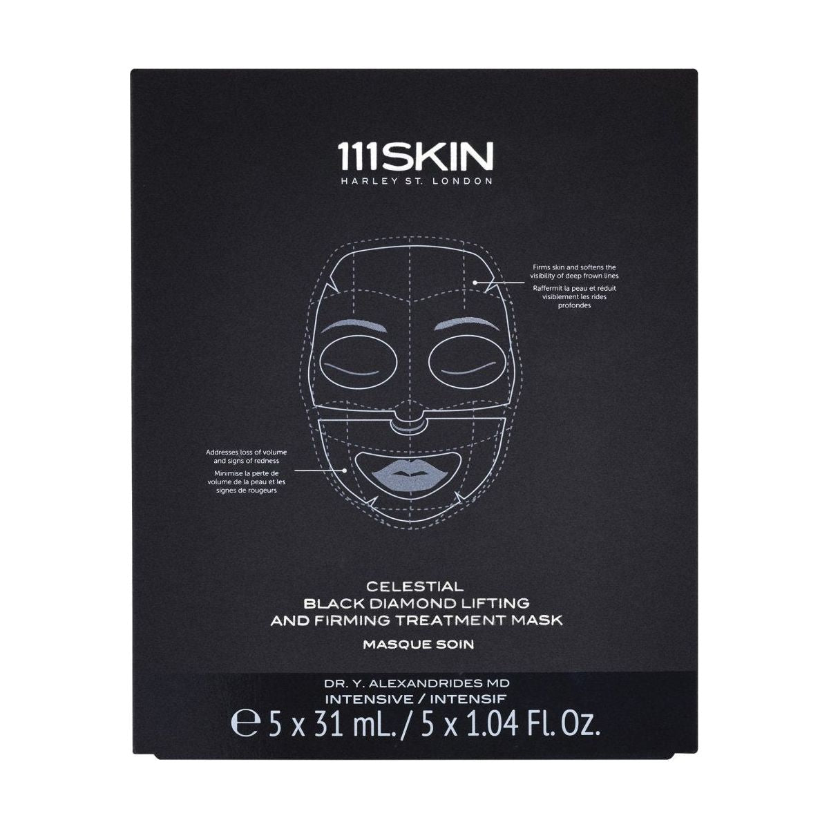 111SKIN Celestial Black Diamond Lifting and Firming Treatment Mask Box - Glam Global UK111SKIN