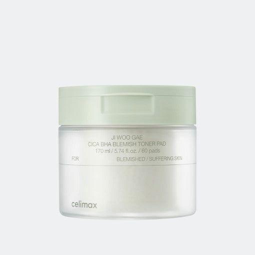 celimax JI WOO GAE Cica BHA Blemish Toner Pad 60Pads - Glam Global UKcelimax