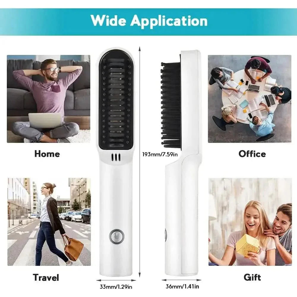 Ceramic Electric Hair Brush - Glam Global UKGlam Global UK
