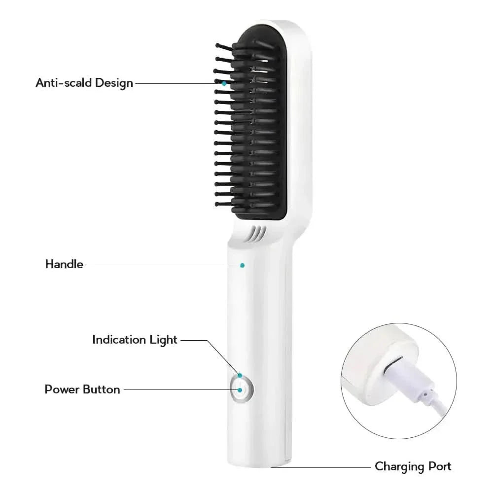 Ceramic Electric Hair Brush - Glam Global UKGlam Global UK