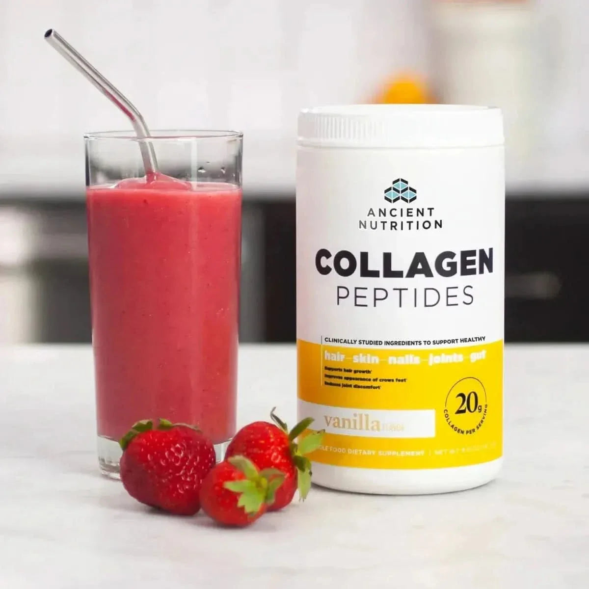 Ancient Nutrition Collagen Peptides Protein - Vanilla 12 Servings - Glam Global UKAncient Nutrition