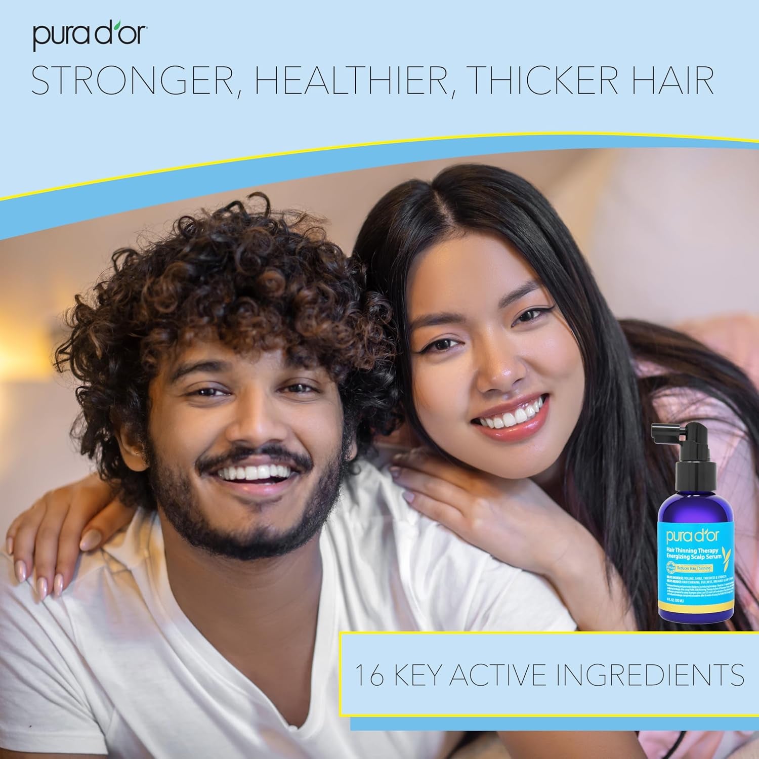 PURA D'OR Hair Thinning Therapy Scalp Serum – Copper Peptides, Biotin, Catalase & DHT Balance for All Hair Types | 120ml