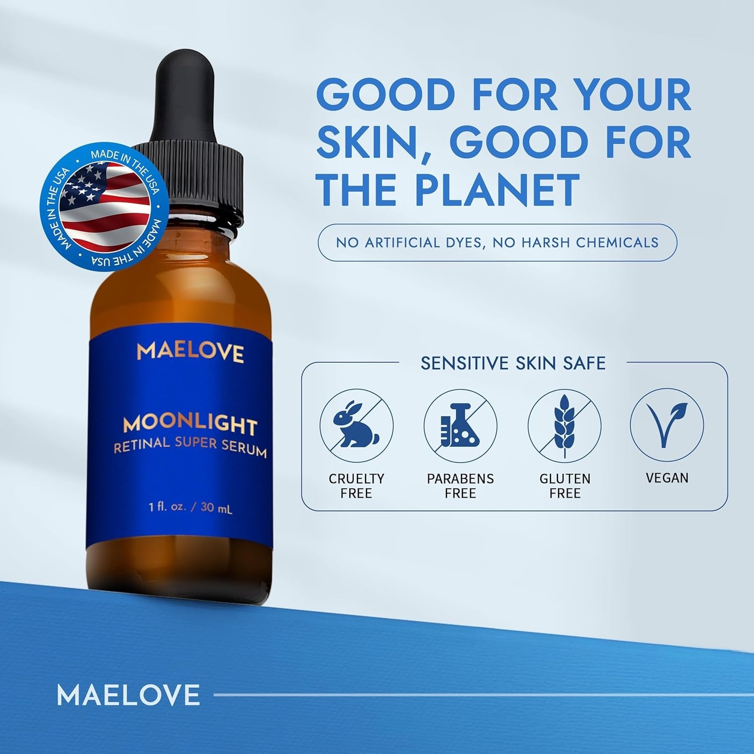 MAELOVE Moonlight Retinal Super Serum – 30ml | 10x Potent Retinol Alternative for Anti-Aging & Acne-Prone Skin