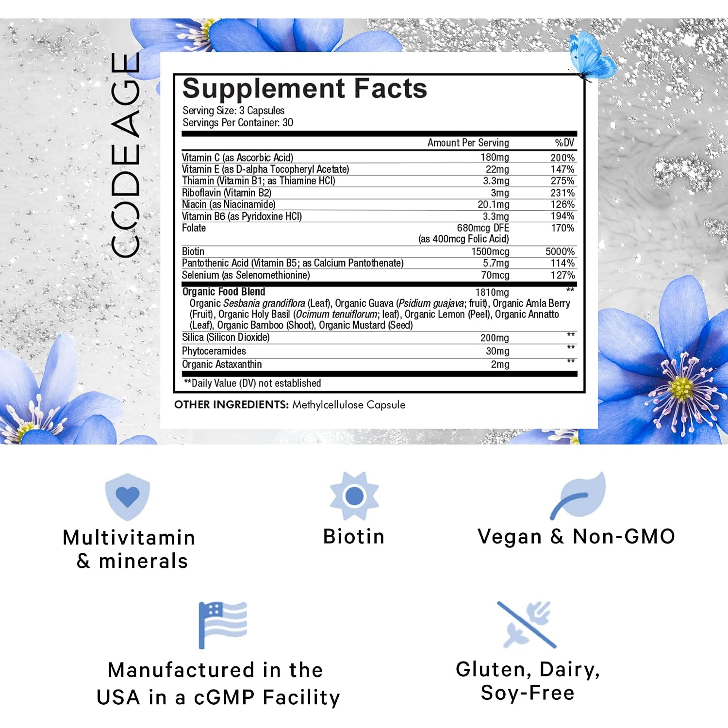 Codeage Vegan Biotin Supplement – product view 2