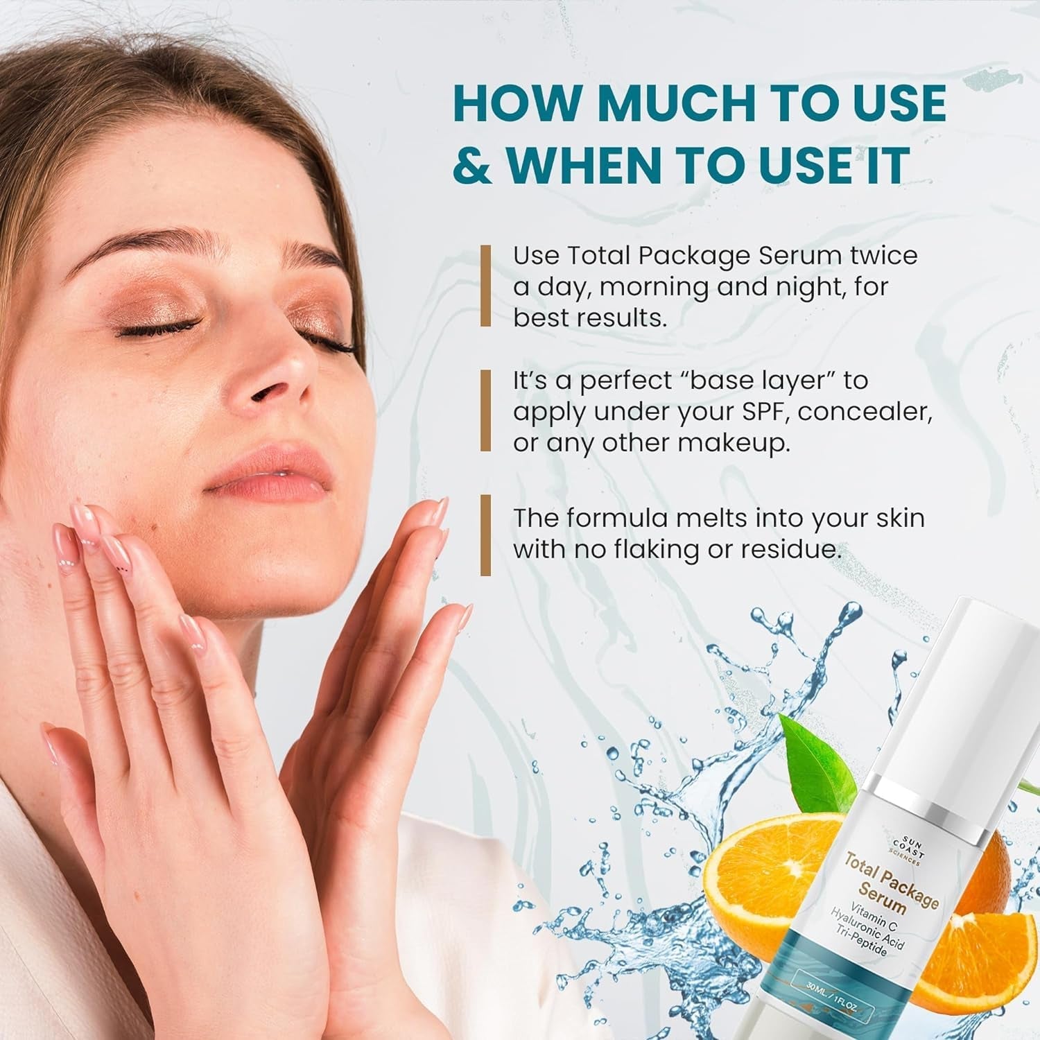Sun Coast Sciences Total Package Serum – 30ml | 5-in-1 Anti-Aging Treatment with Peptides, Vitamin C & Hyaluronic Acid