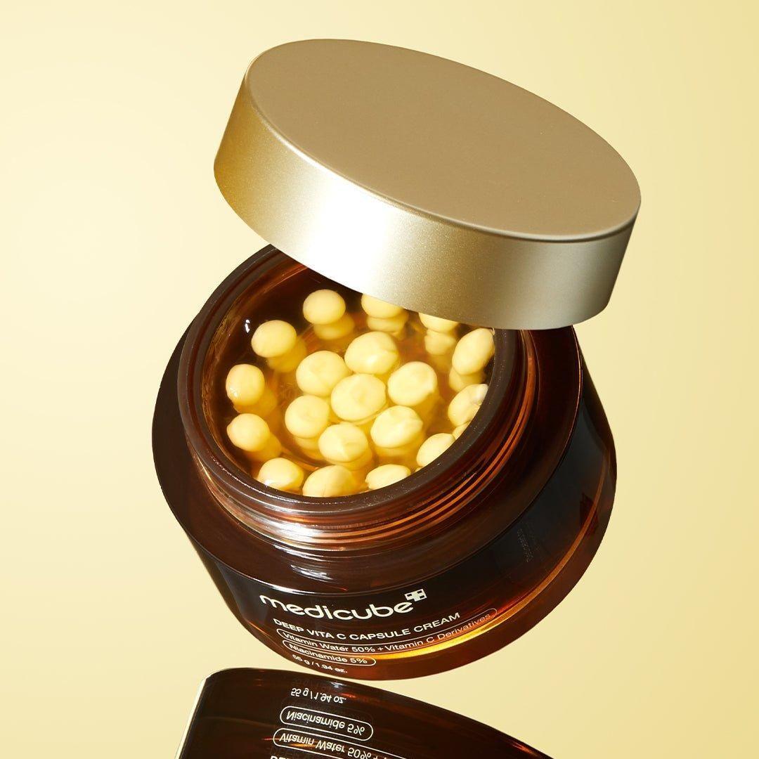 Medicube Deep Vita C Capsule Cream - 50ml | Brightening & Hydrating Vitamin C Cream - Glam Global UKMedicube