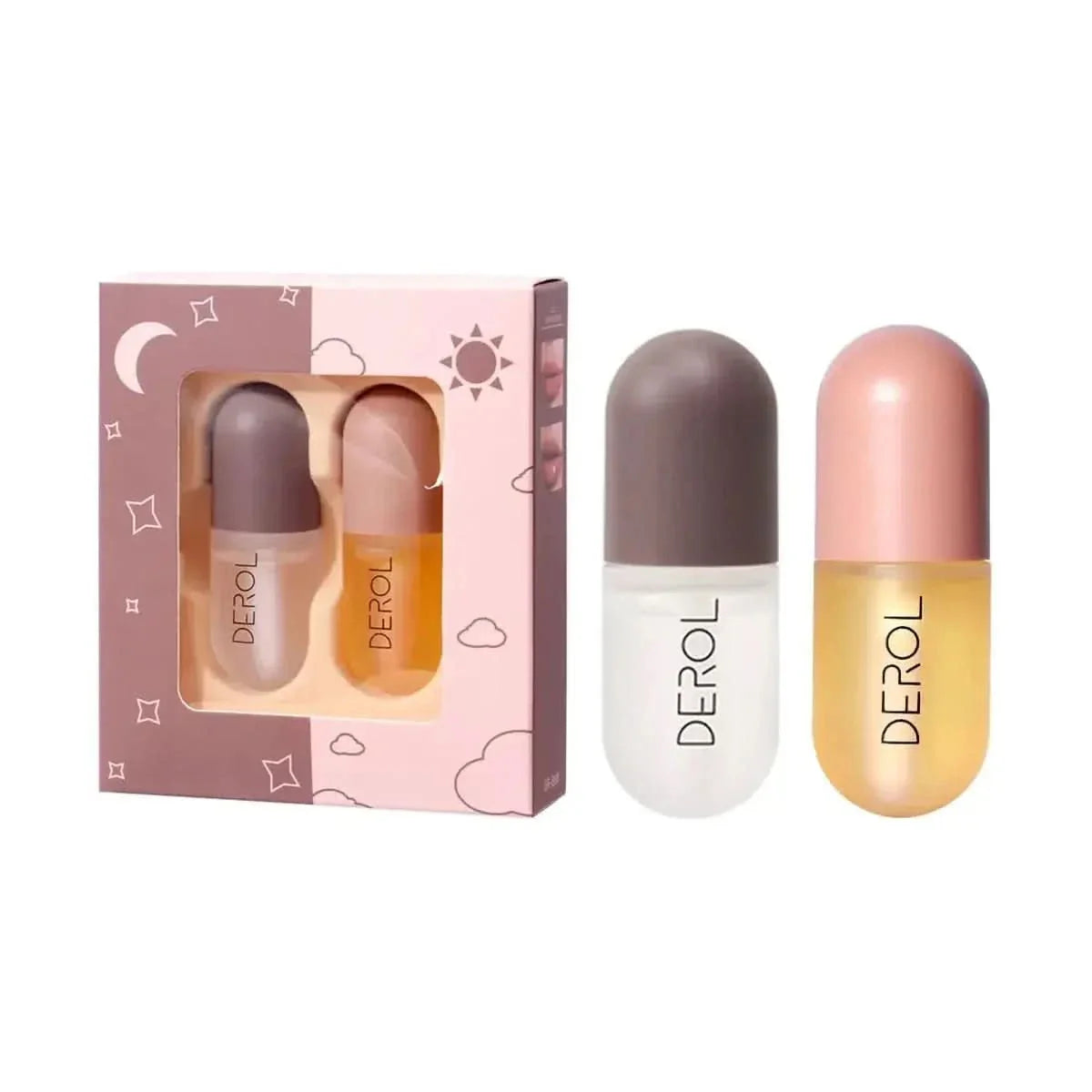 DEROL™ Lip Plumper Kit | Day & Night Lip Treatment - Vegan & Cruelty - Free - Glam Global UKDEROL