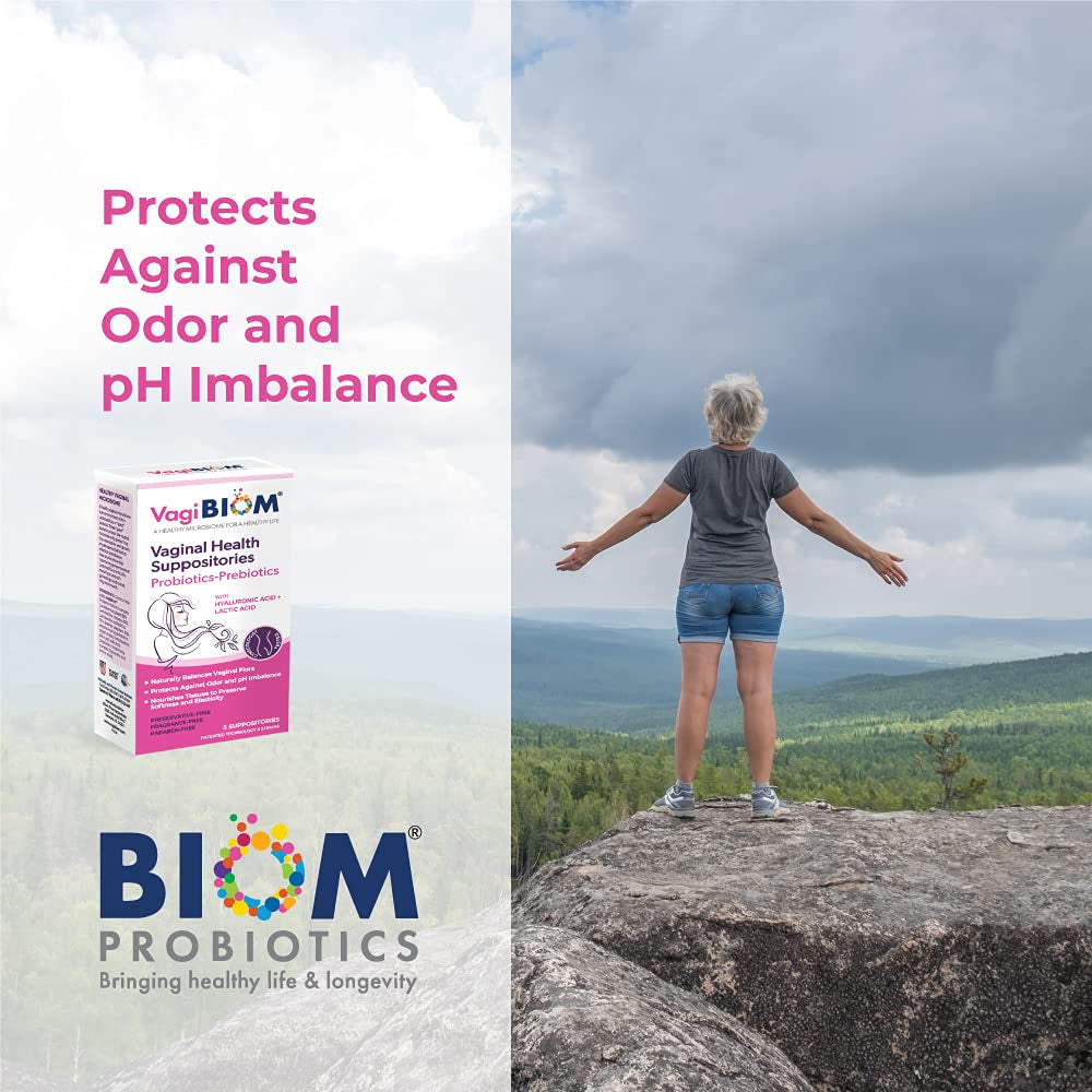 Vagibiom Lactobacillus Suppository: Microbiome Flora Balance and Odor Control Regimen; Balance and Nourishes Healthy Flora; Paraben-Free Preservative-Free