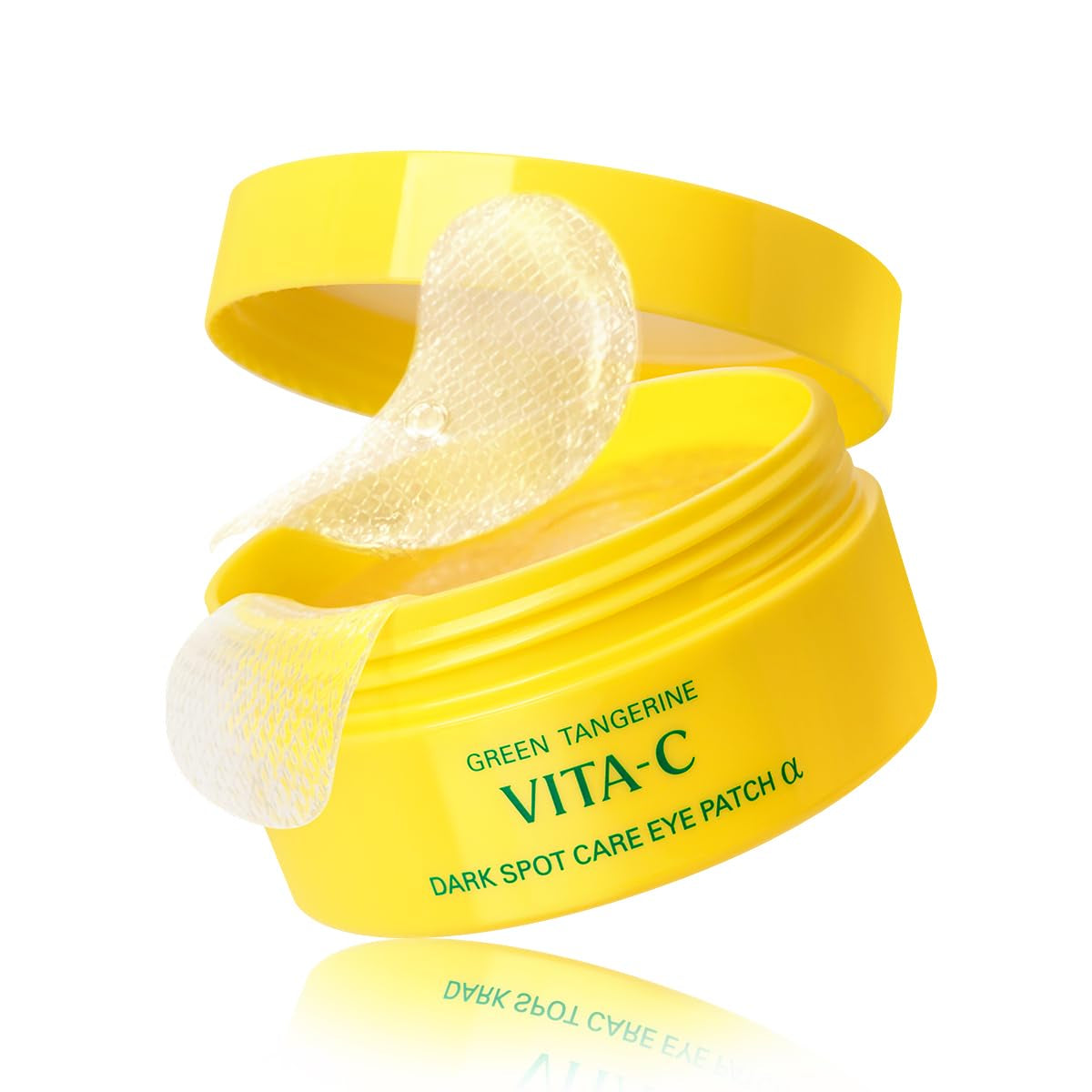 GOODAL Green Tangerine Vitamin C Eye Patches Alpha – 25% Thicker Hydrogel for Dark Circles & Puffy Eyes | Korean Skincare | 60 Pairs