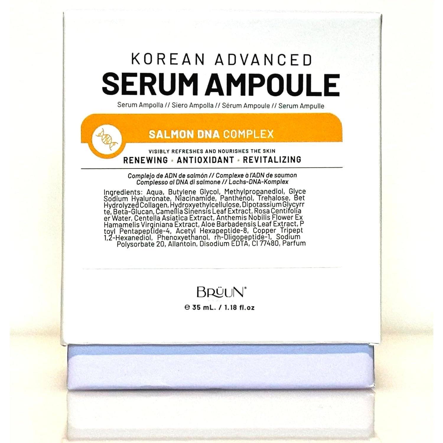 BRÜUN SD - Control Salmon DNA Ampoule - Micro Needling Korean Serum Booster for Face and Body to Use with and without Derma Pen Microneedling Skin Care Serum 1.18 Fl.Oz