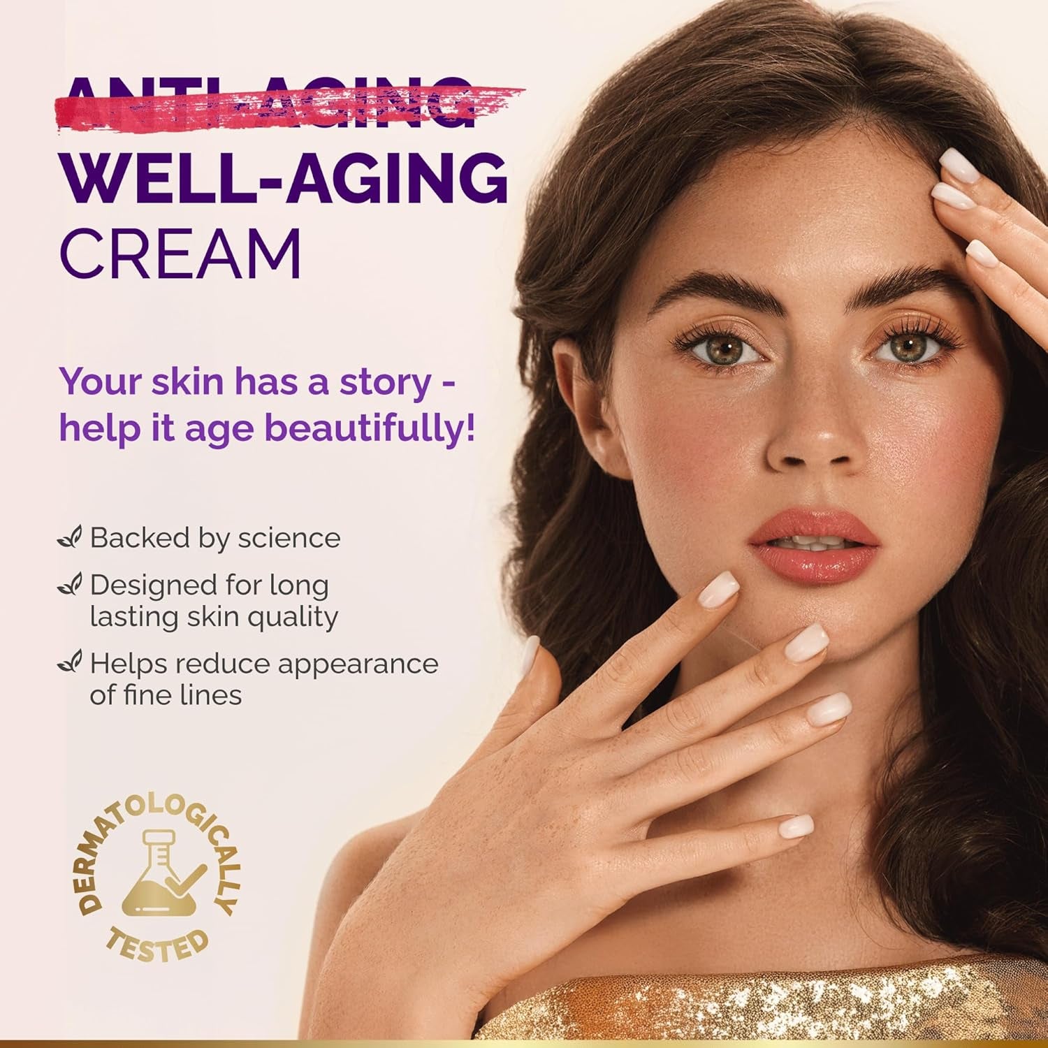 NUTRAHARMONY Hydrating Face Moisturiser - 50ml | Hyaluronic Acid & Ceramides | Dermatologically Tested | For All Skin Types