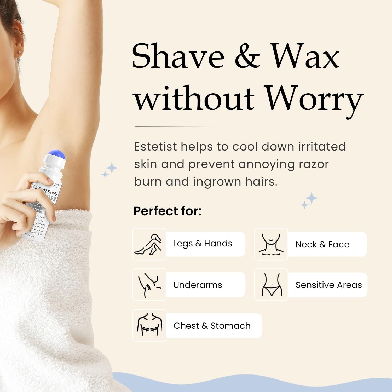 ESTETIST Razor Bump Stopper (Original Scent) – 90ml | Ingrown Hair & Dark Spot Solution