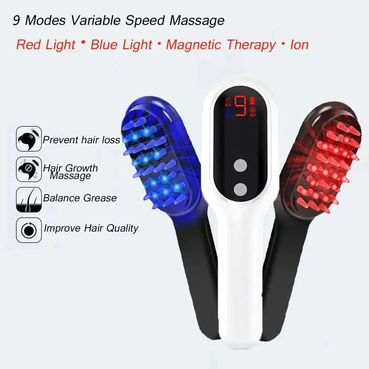 Electric Hair Growth Comb: Infrared Laser & Massage Technology - Glam Global UKGlam Global UK