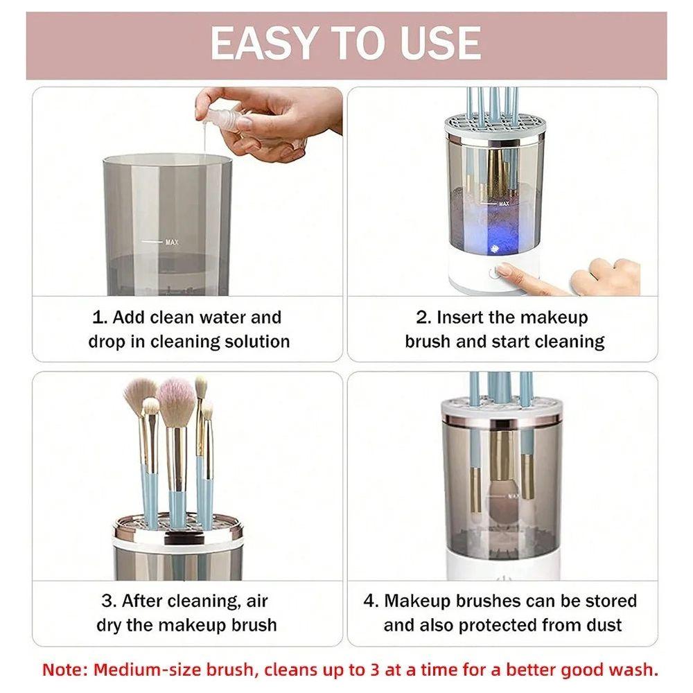 Electric Makeup Brush Cleaner – Effortless, Fast Cleaning for Flawless Application - Glam Global UKGlam Global UK