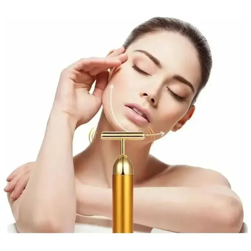 Energy 24K Gold T Beauty Bar Facial Roller Massager - Glam Global UKGlam Global UK