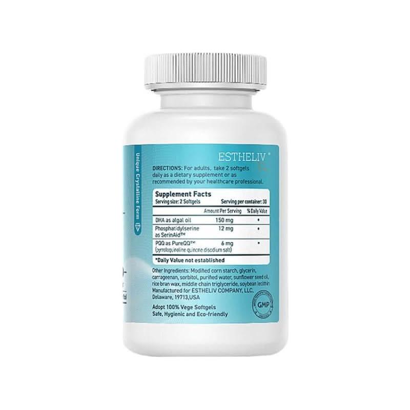 ESTHELIV PQQ Brain Boost - 60 Capsules/Bottle - Glam Global UKESTHELIV