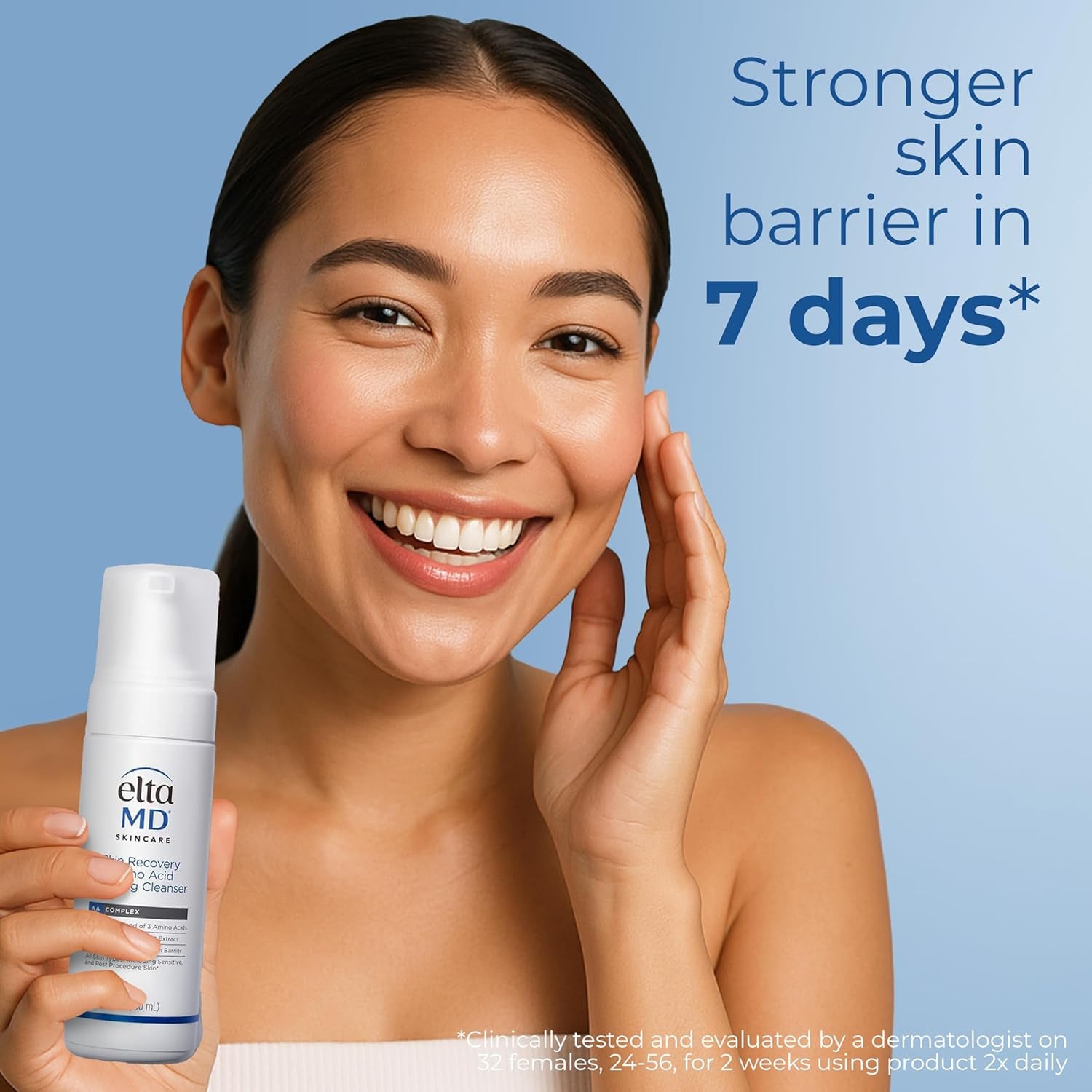 Eltamd Skin Recovery Amino Acid Foaming Facial Cleanser, Gentle Face Cleanser for Sensitive Skin and Post-Procedure Skin