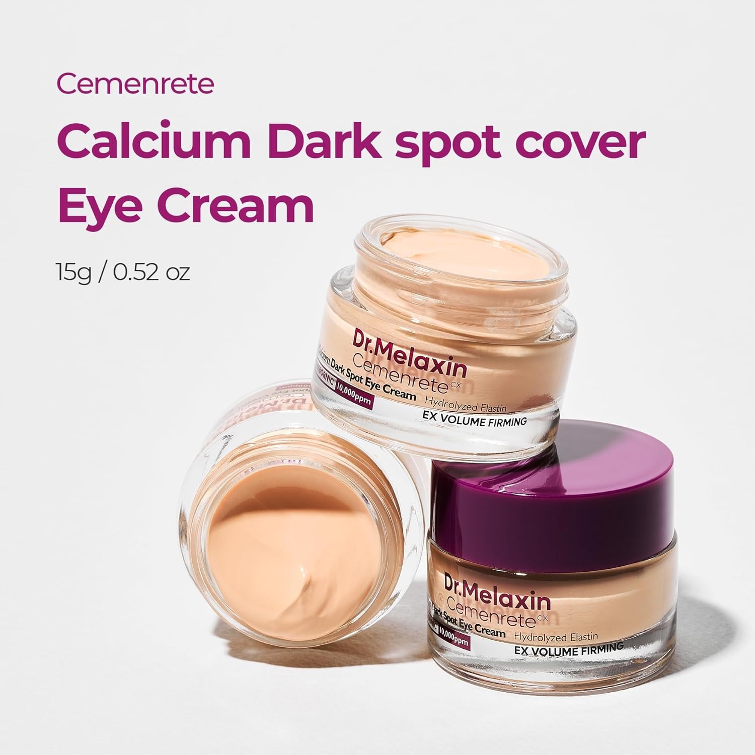 Dr.Melaxin Calcium Dark Spot Eye Cream – Niacinamide & Calcium Gluconate for Dark Circles, Eye Bags & Firming | 15g | Korean Skincare