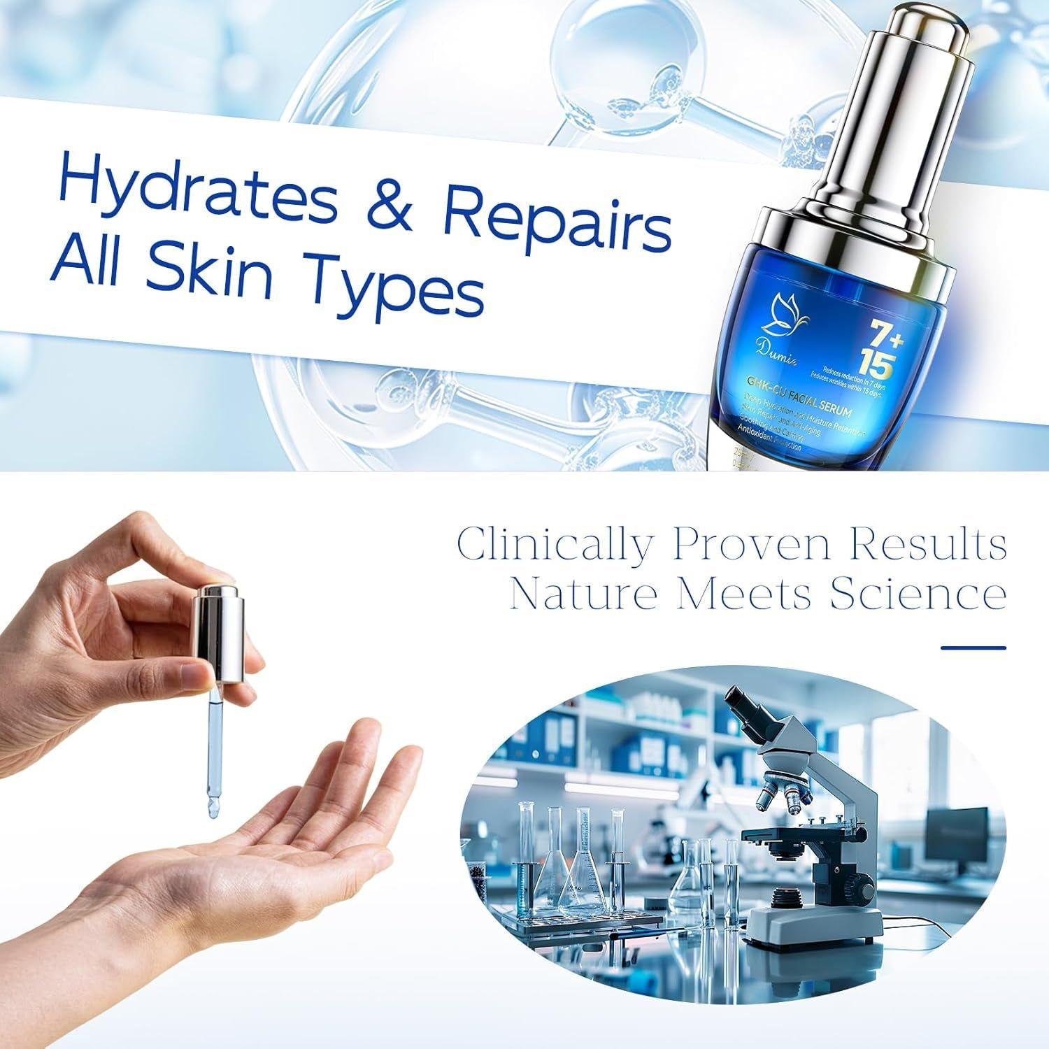 Dumie GHK-Cu Copper Peptide Serum - 25ml | Anti-Aging, Firming & Hydrating Elixir