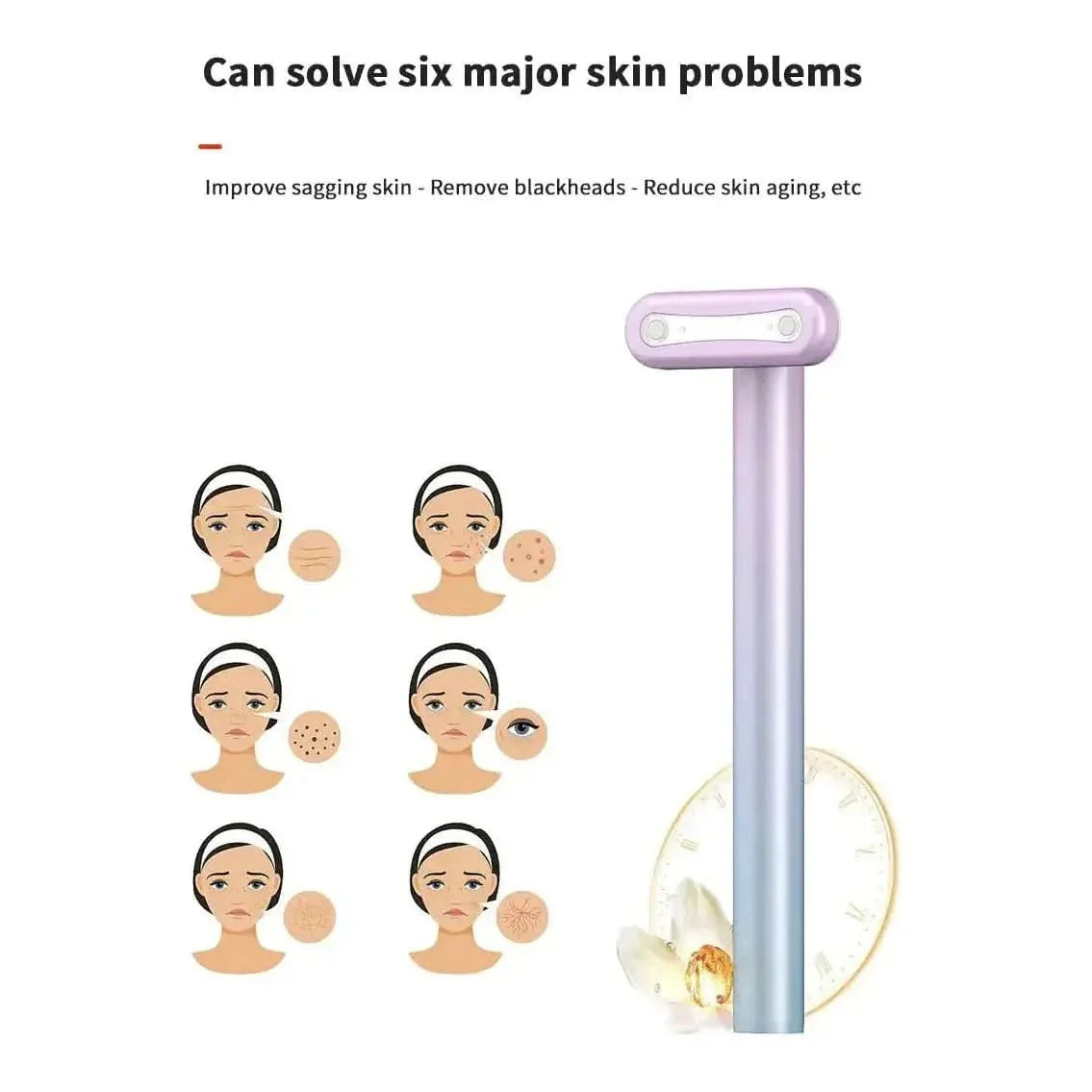 Facial Skincare Tool with Red Light Therapy - Glam Global UKGlam Global UK