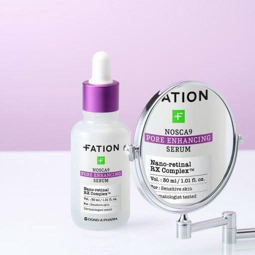 FATION Nosca9 Pore Enhancing Serum – 30ml | Tighten Pores, Soothe & Boost Collagen - Glam Global UKFATION
