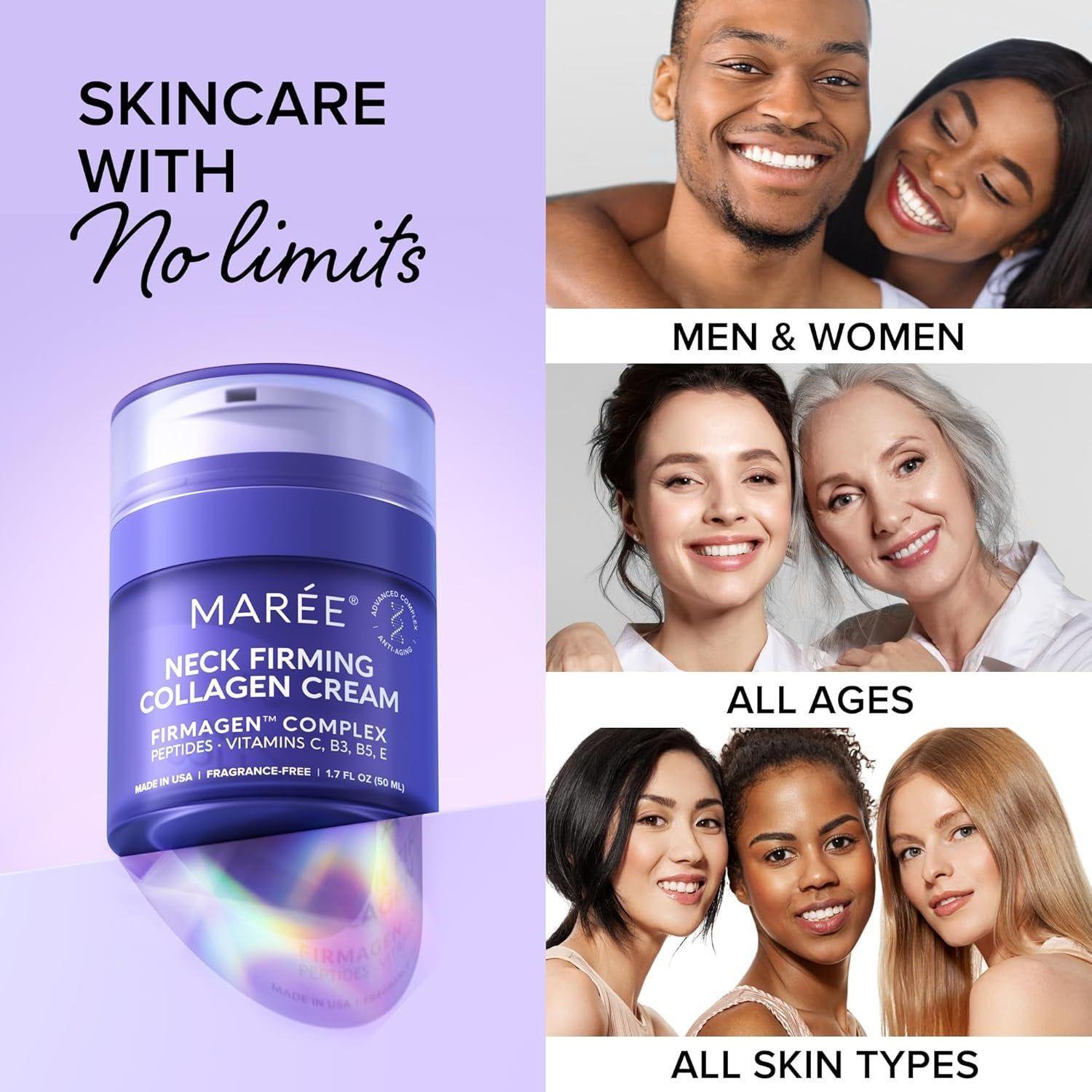 MAREE Neck Firming Collagen Cream – 50ml | Advanced Neck & Face Moisturizer