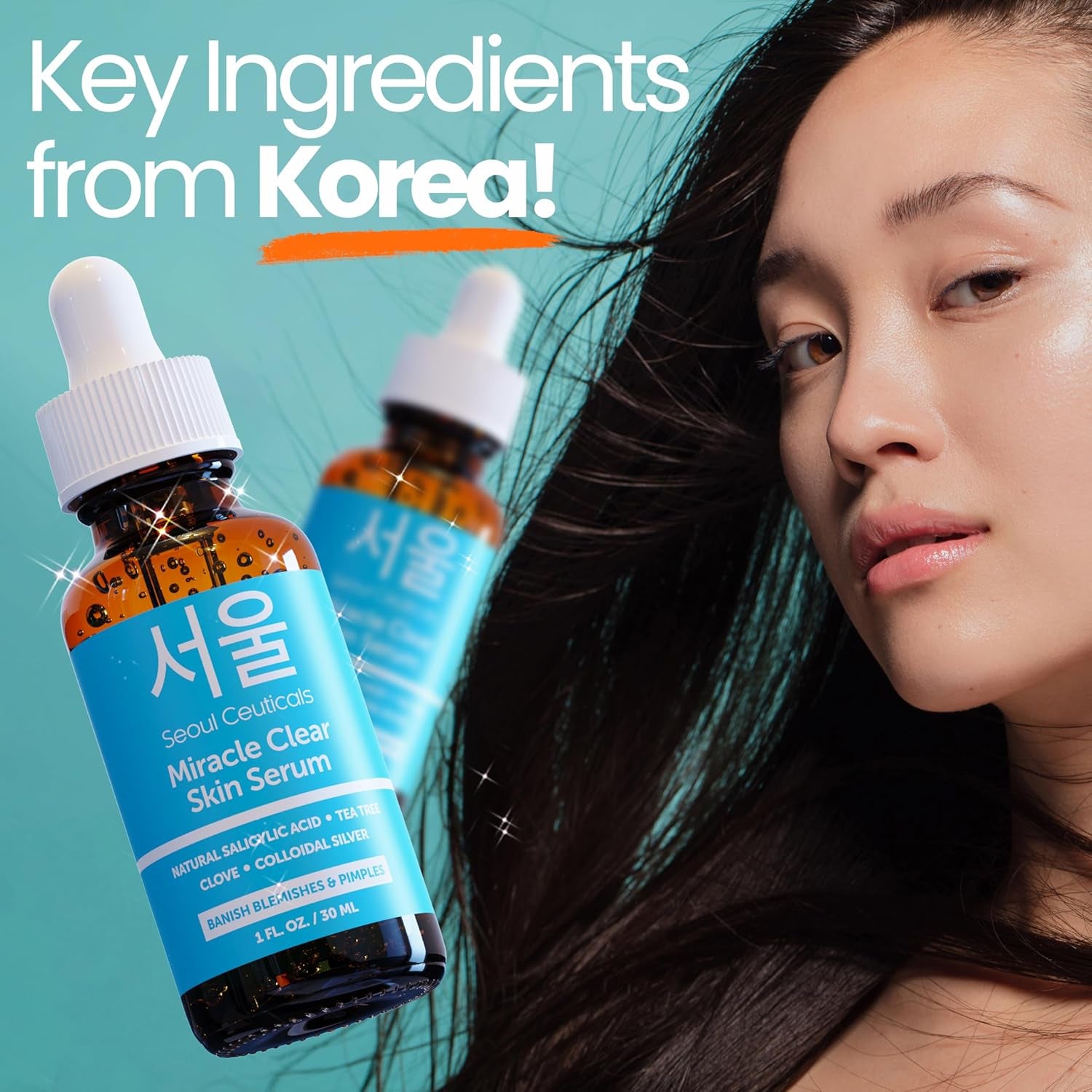 SeoulCeuticals Korean Acne Serum – Salicylic Acid, Tea Tree & Clove for Acne-Prone Skin & Even Skin Tone | 30ml | K-Beauty
